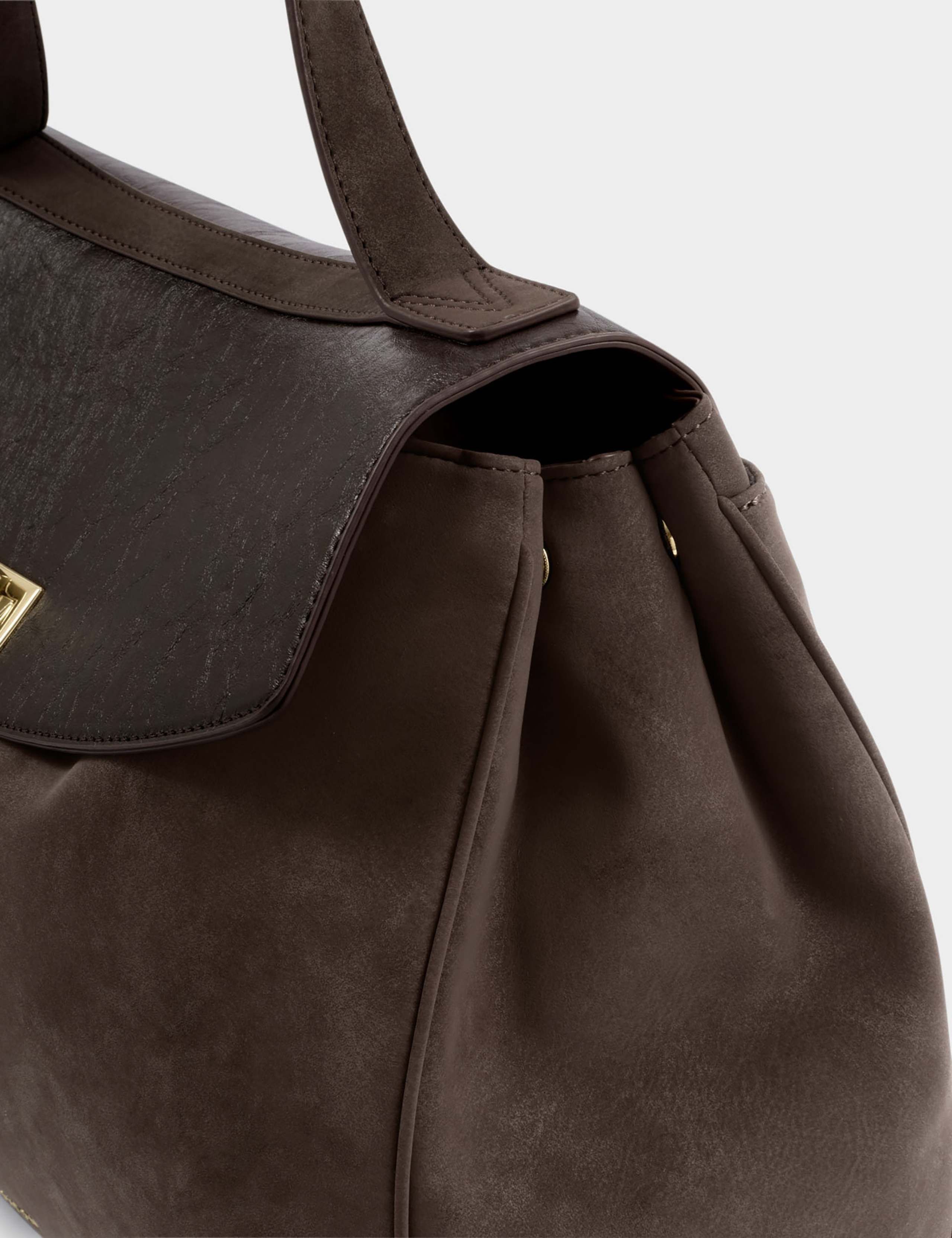 Faux Suede Shoulder Bag 6 of 7