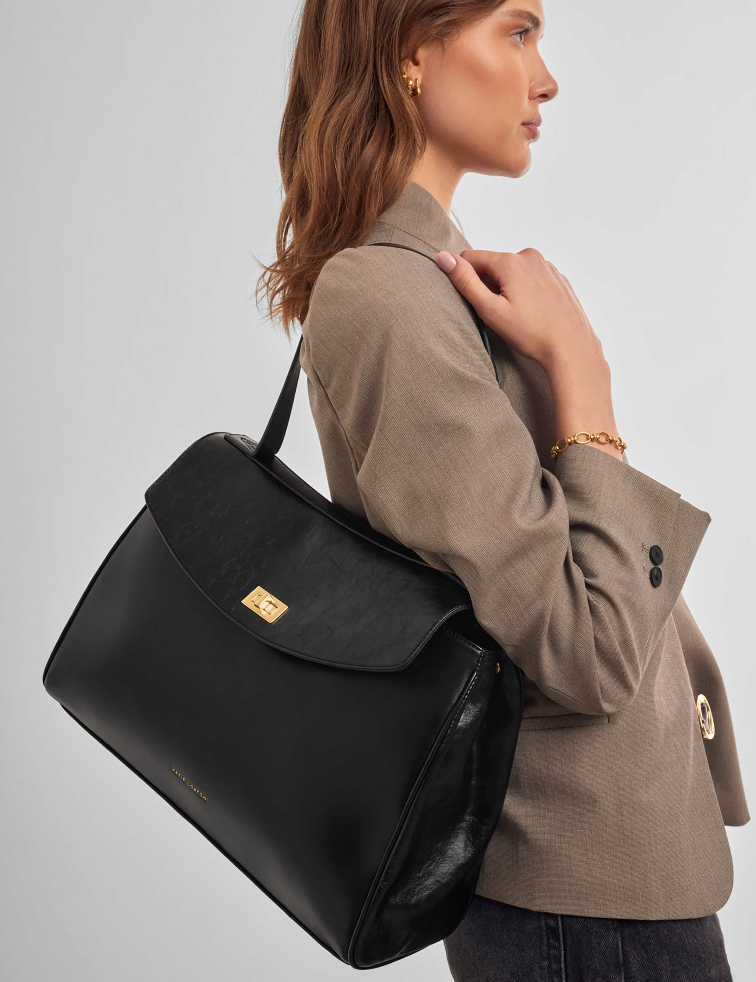 Faux Leather Shoulder Bag 3 of 7