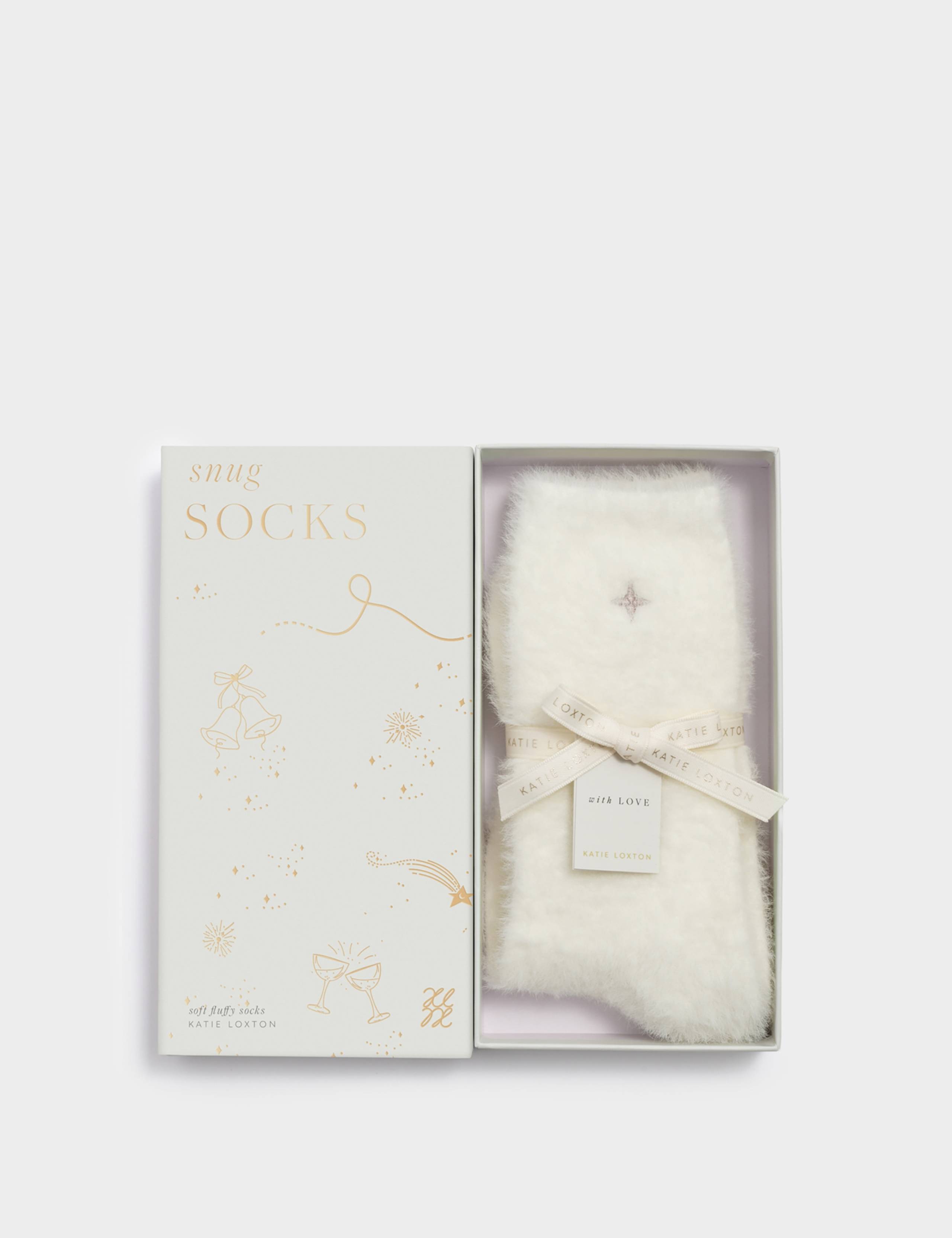 Embroidered Star Fluffy Socks Gift Box 2 of 4