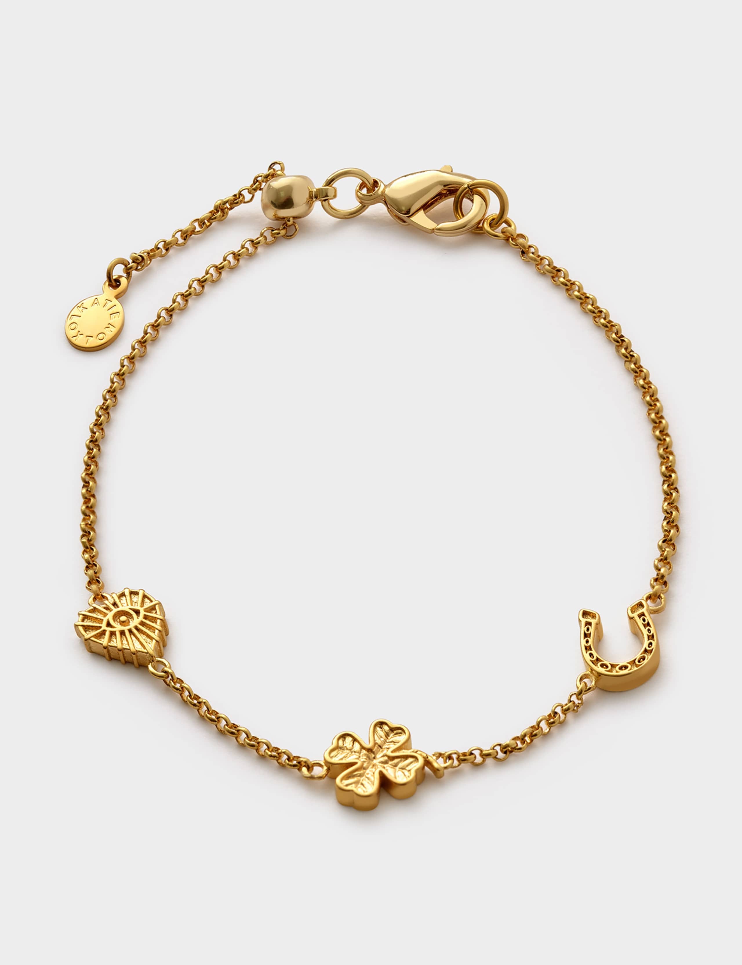Gold-Plated Waterproof Lucky Charm Bracelet 2 of 4