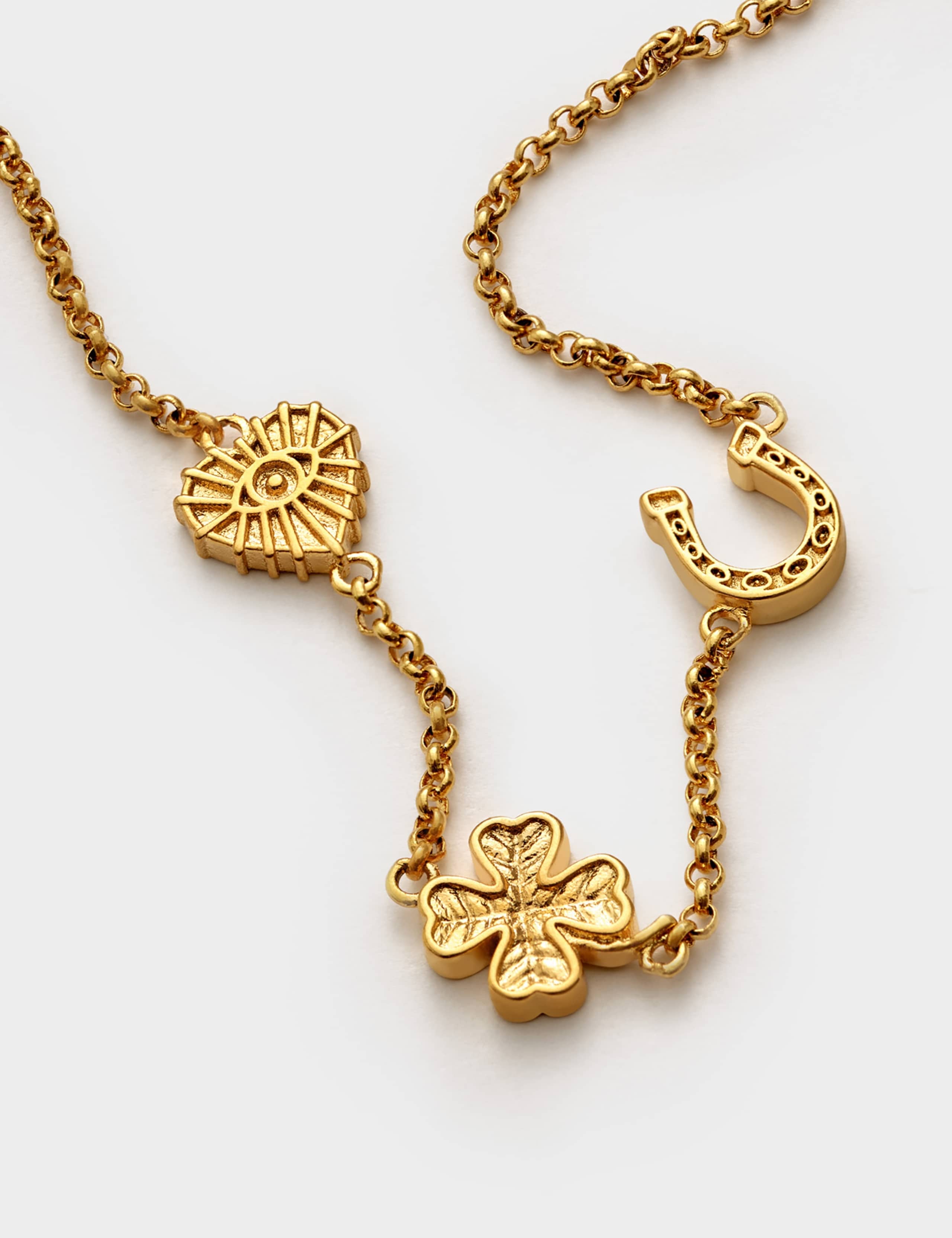 Gold-Plated Waterproof Lucky Charm Bracelet 3 of 4