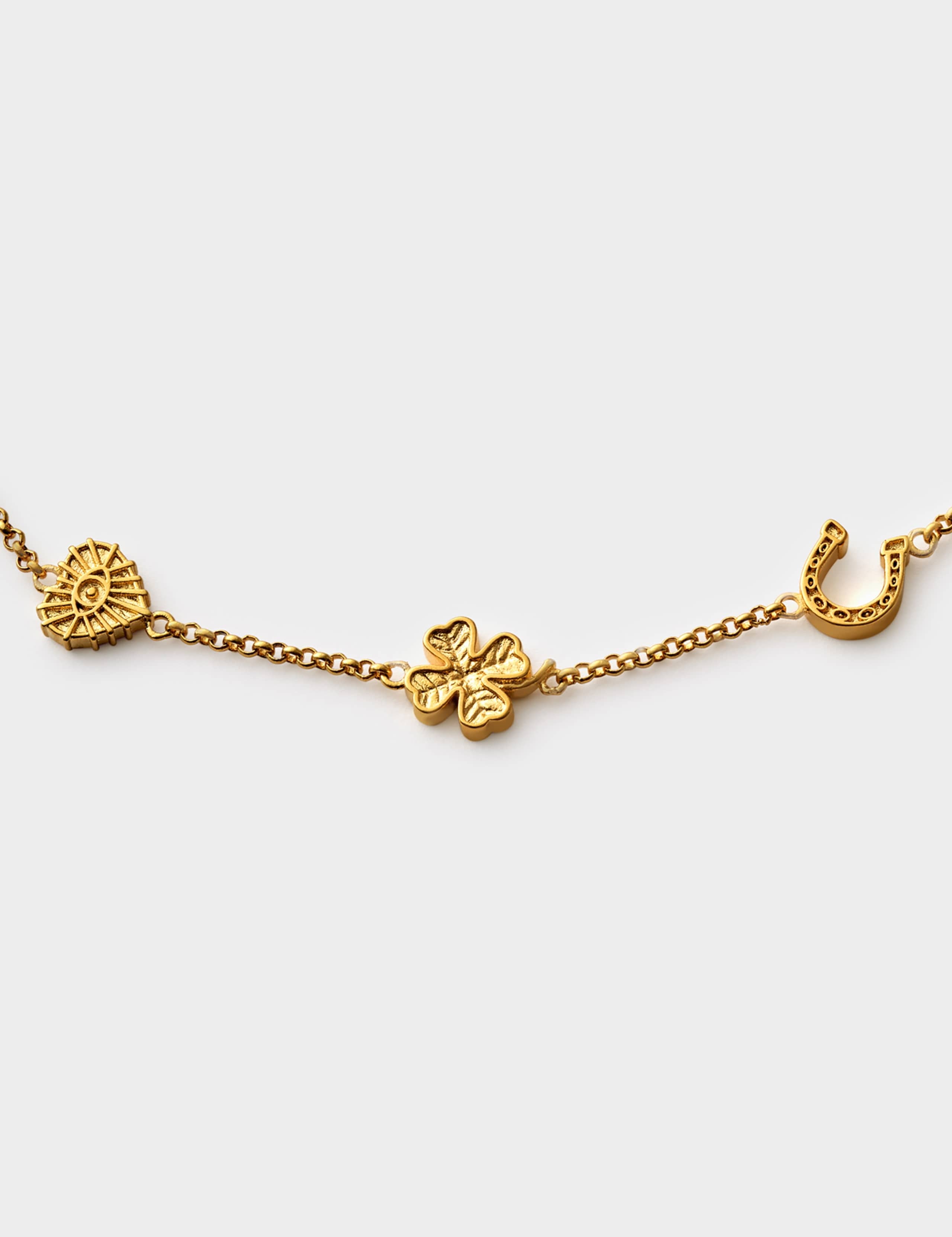 Gold-Plated Waterproof Lucky Charm Bracelet 4 of 4