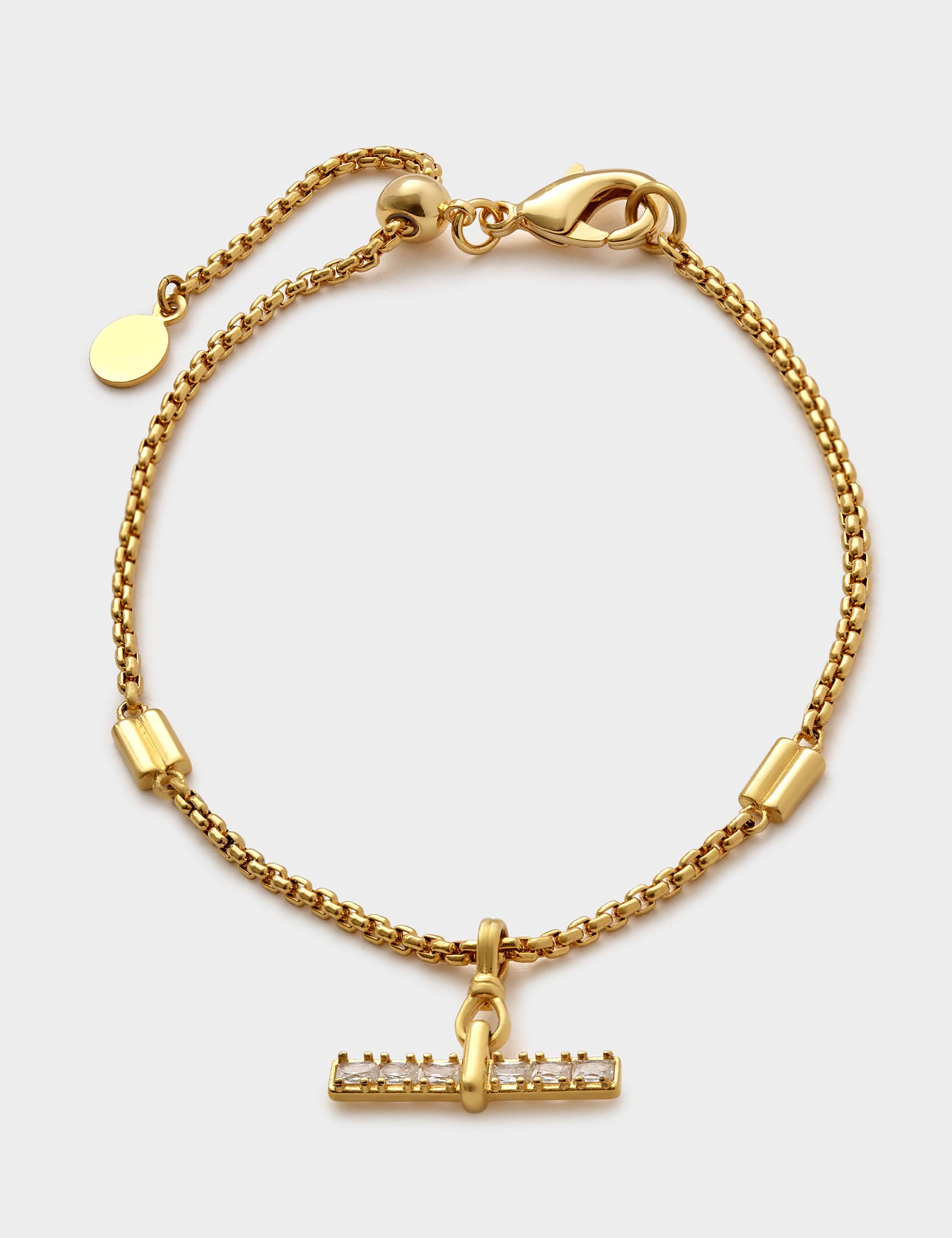 Gold-Plated Waterproof T-Bar Bracelet 2 of 4