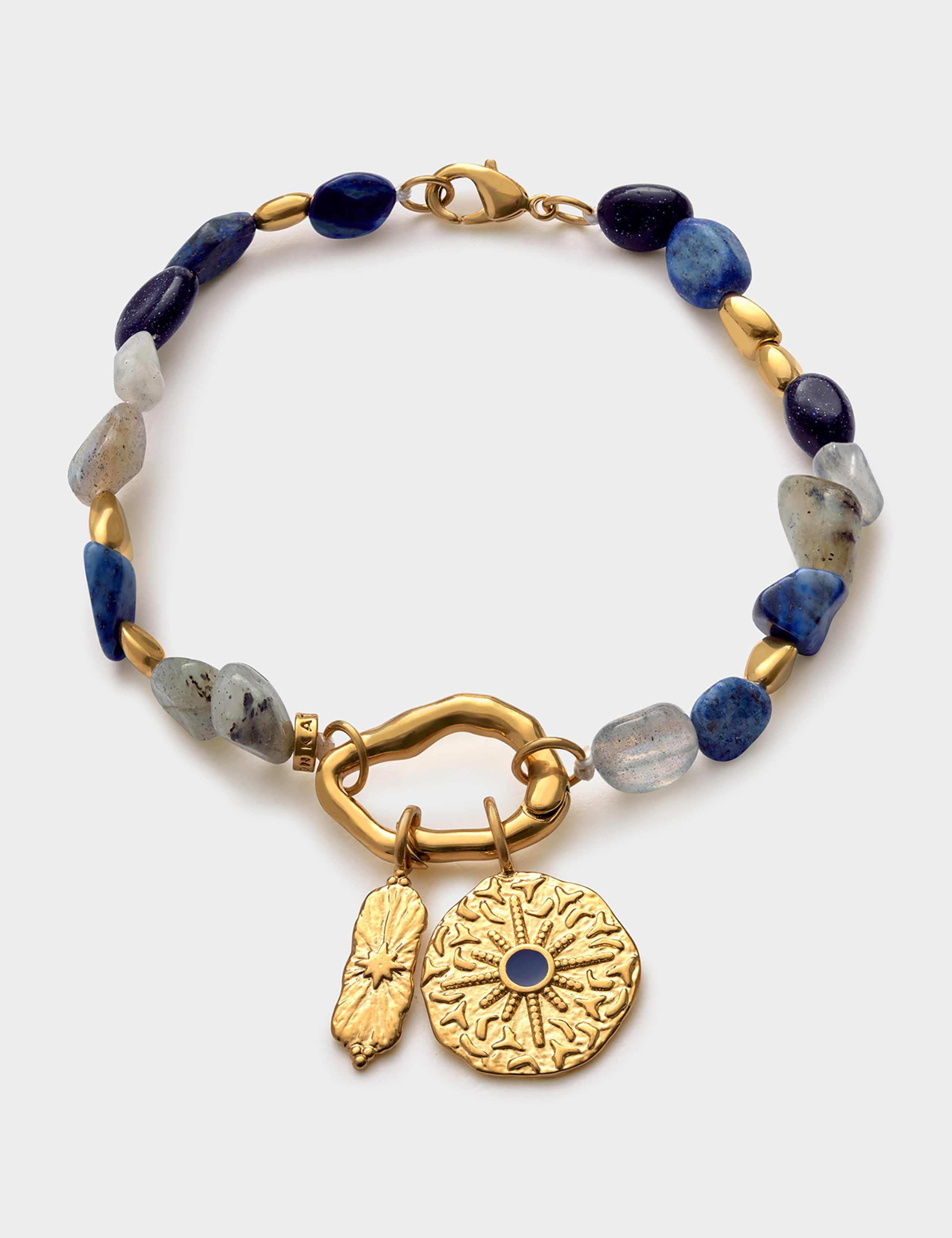 18K Gold Plated Semi Precious Stone Bracelet 2 of 4
