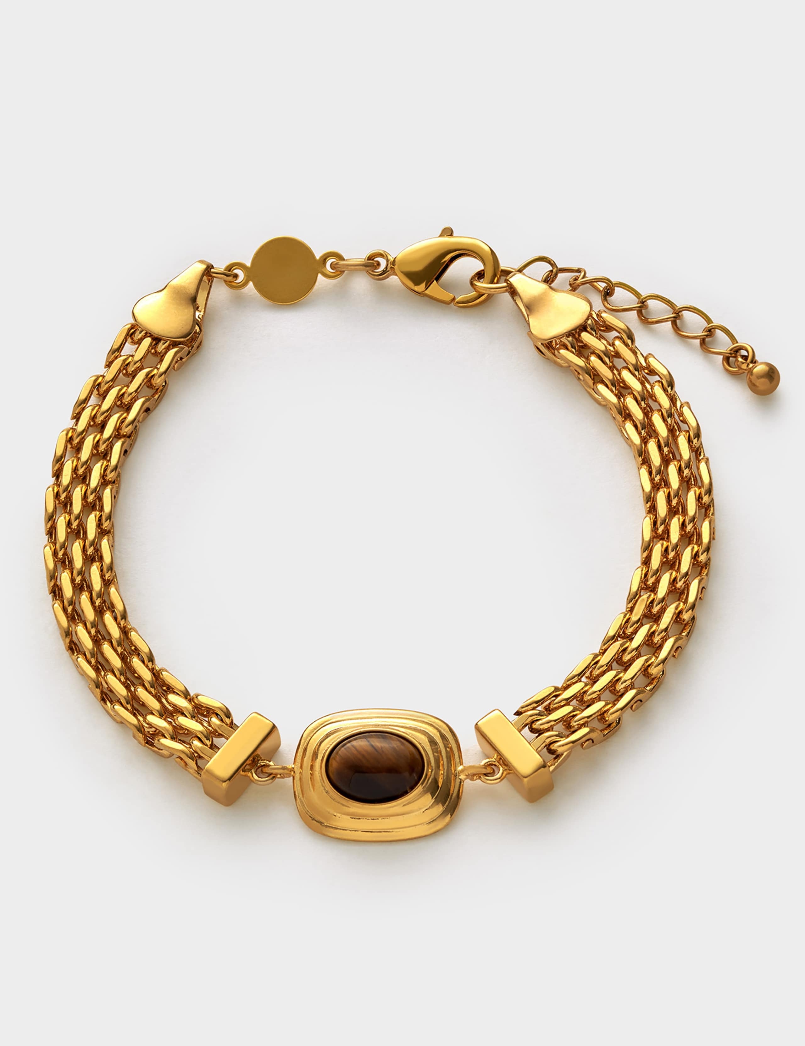 Gold-Plated Waterproof Tiger's Eye Bracelet 2 of 4
