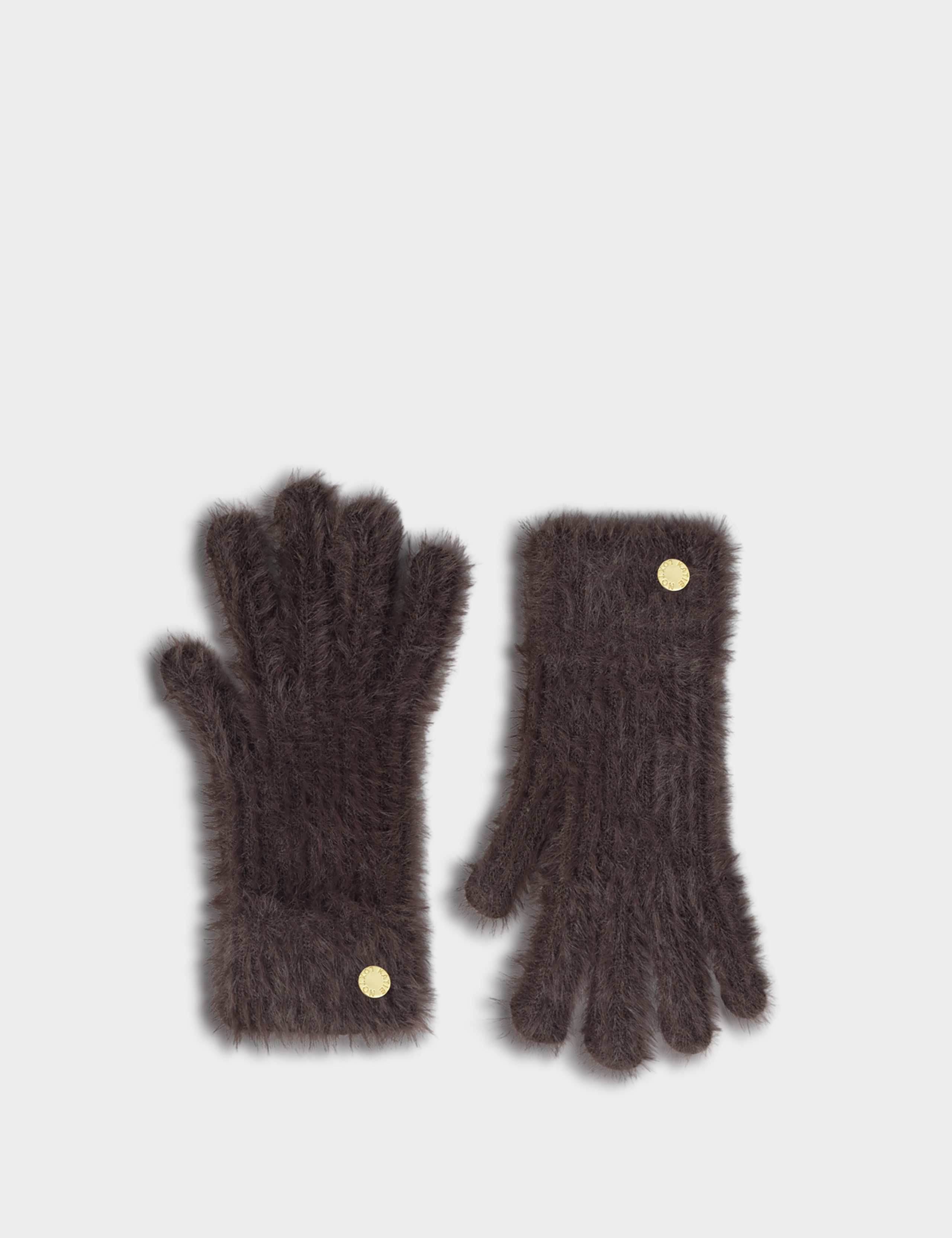 Fluffy Knitted Gloves 2 of 3
