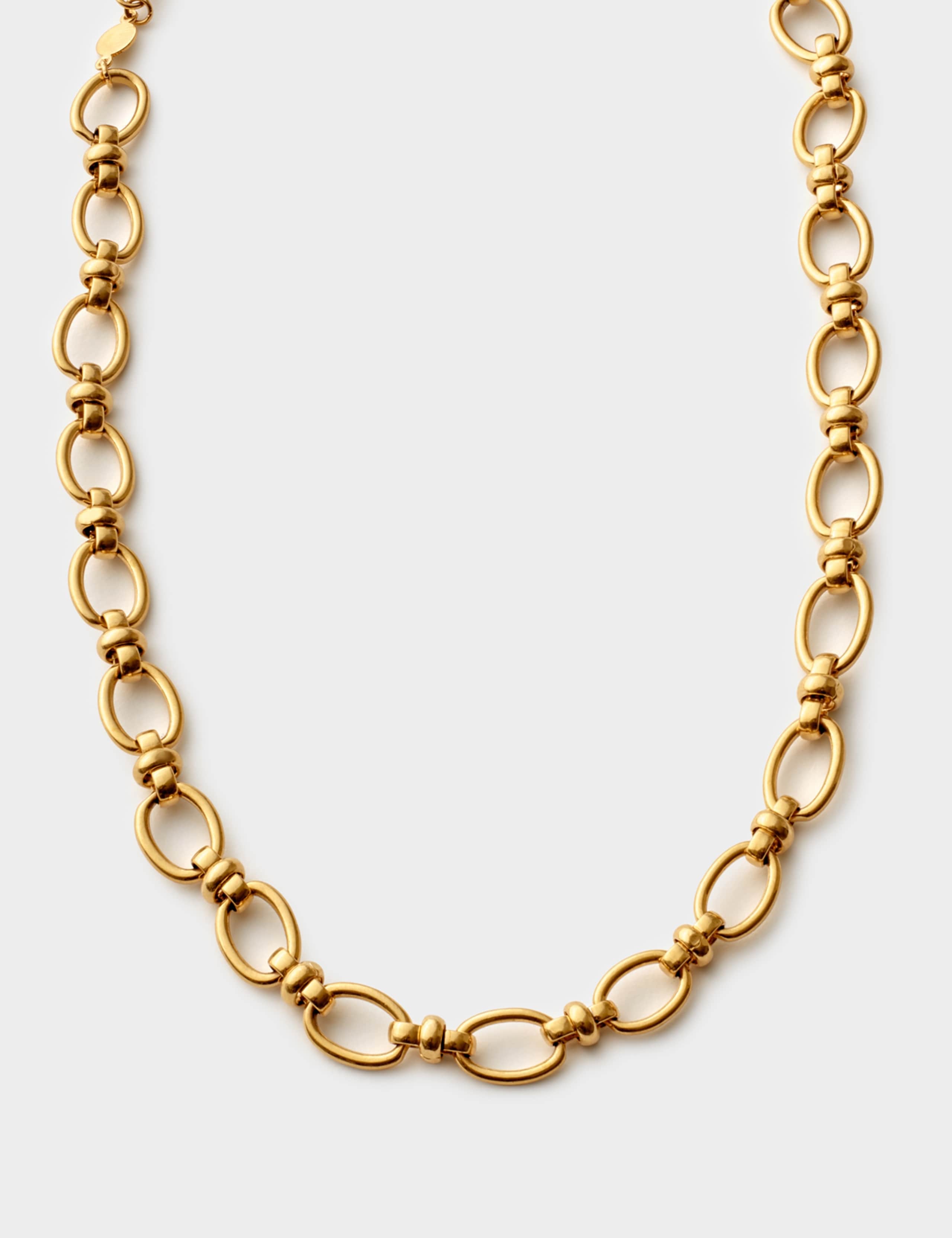 Short Gold Coated Chunky Link Chain Necklace 2 of 5