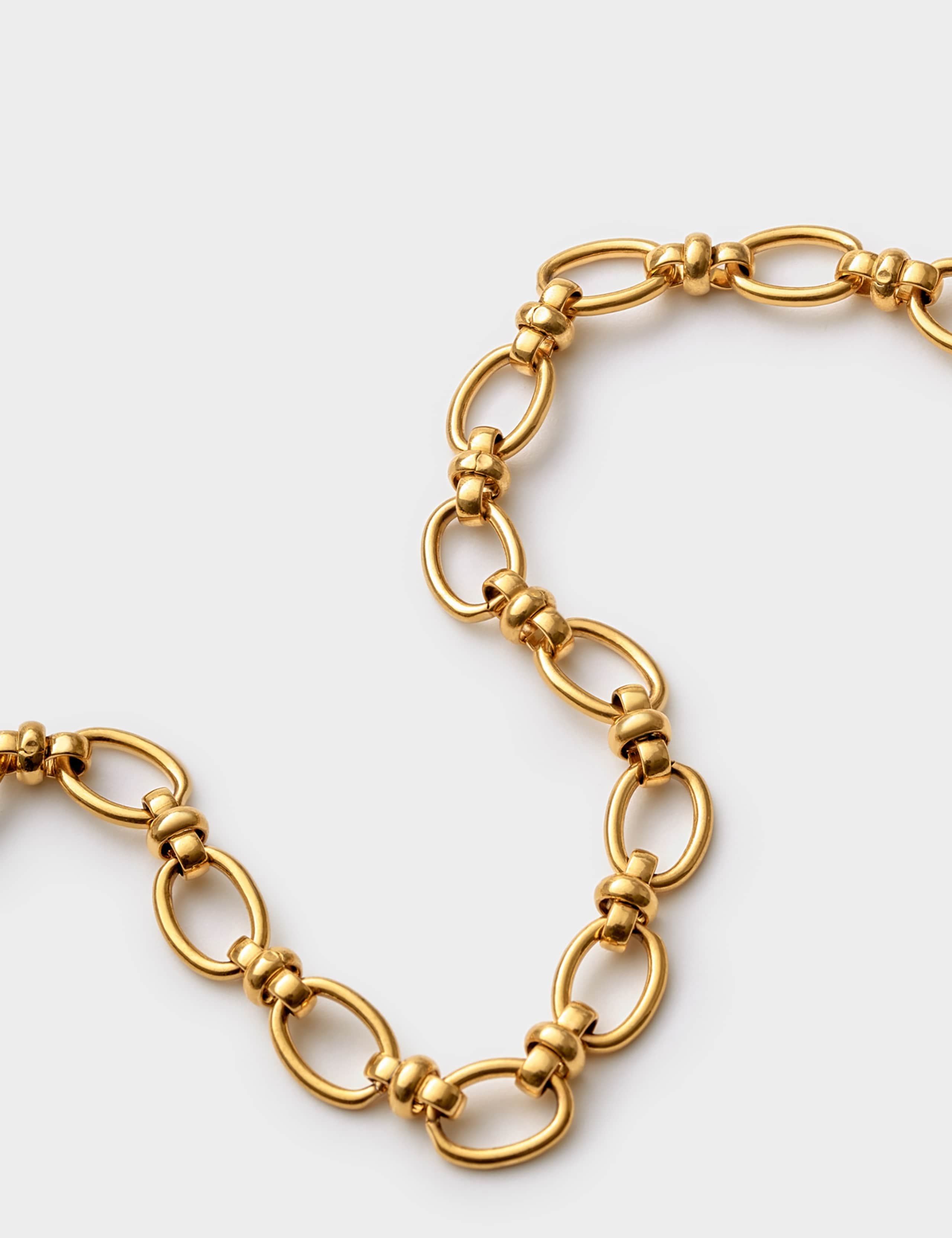 Short Gold Coated Chunky Link Chain Necklace 4 of 5
