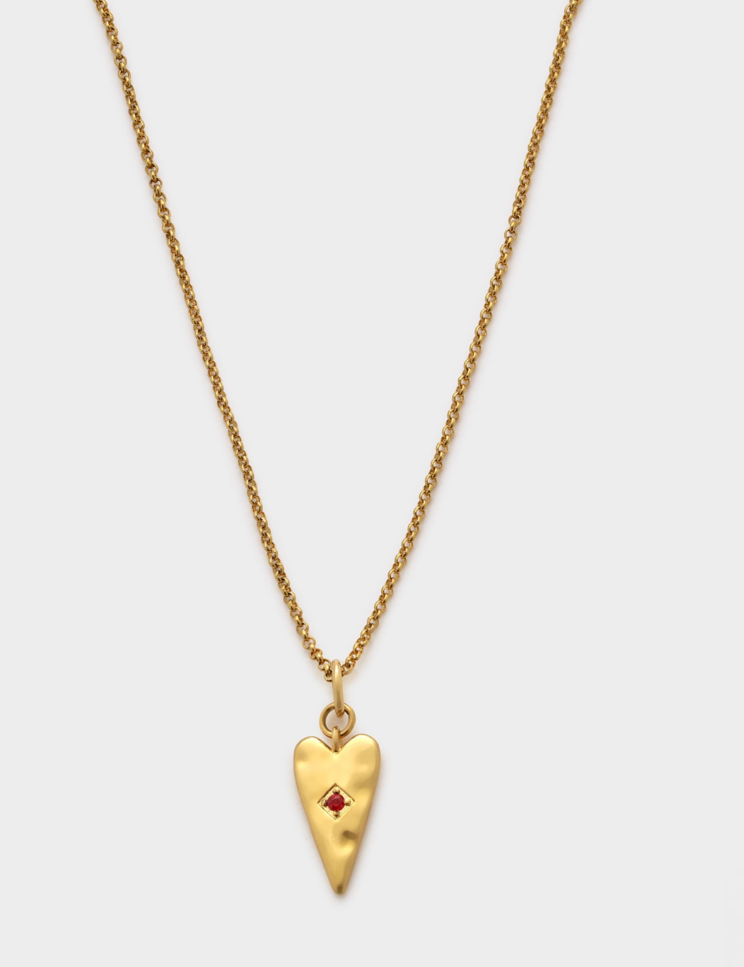 Gold Coated Heart Chain Necklace 2 of 4