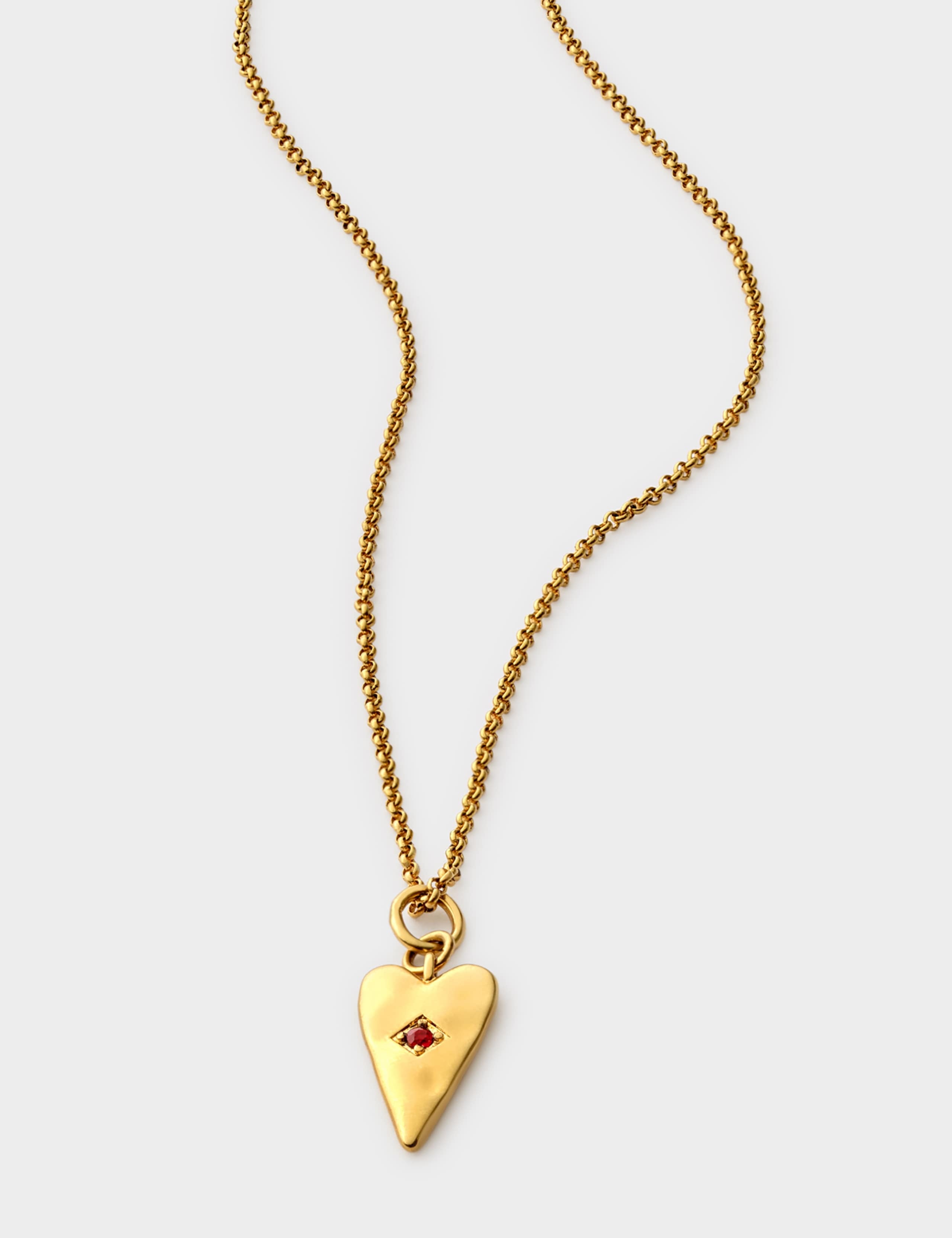 Gold Coated Heart Chain Necklace 3 of 4