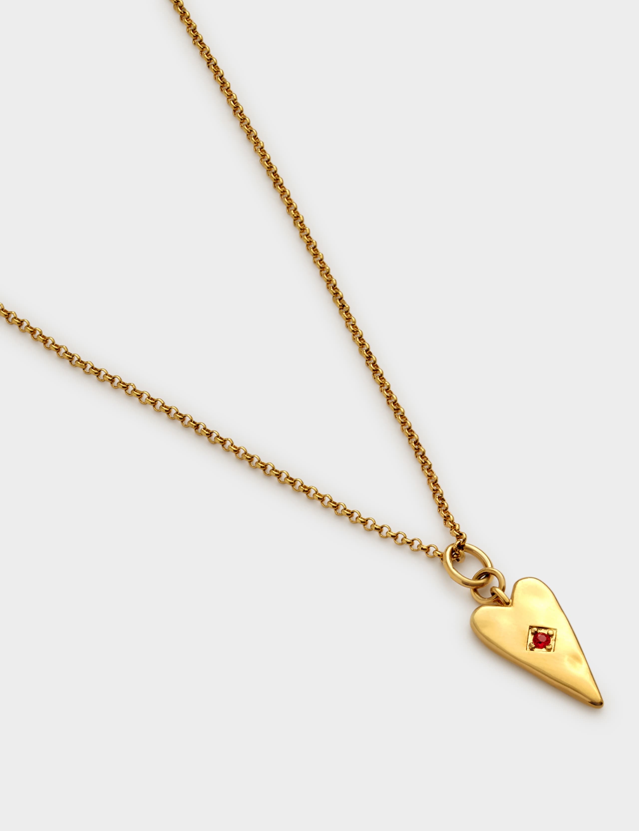 Gold Coated Heart Chain Necklace 4 of 4
