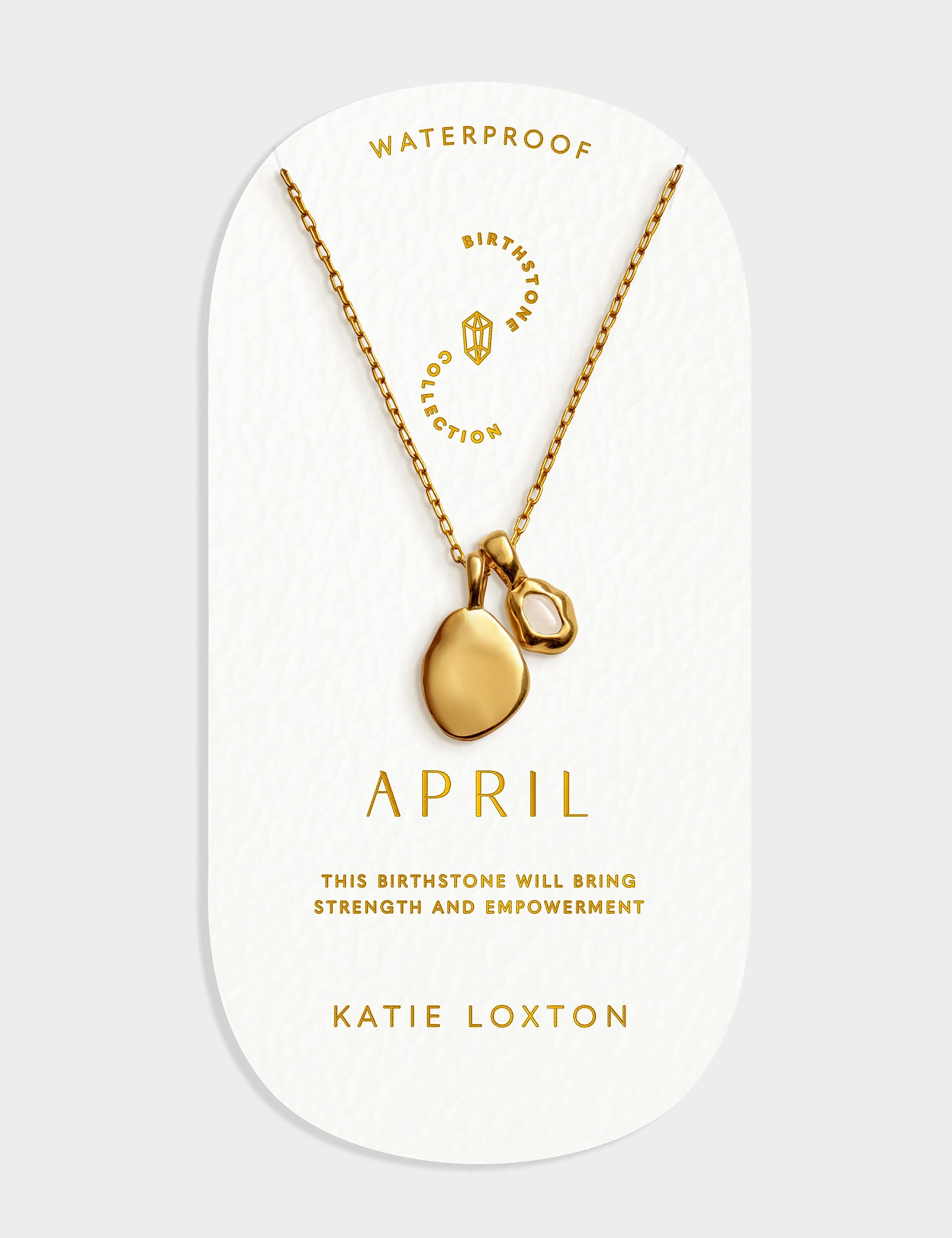 April Birthstone Rock Crystal Chain Necklace 6 of 6