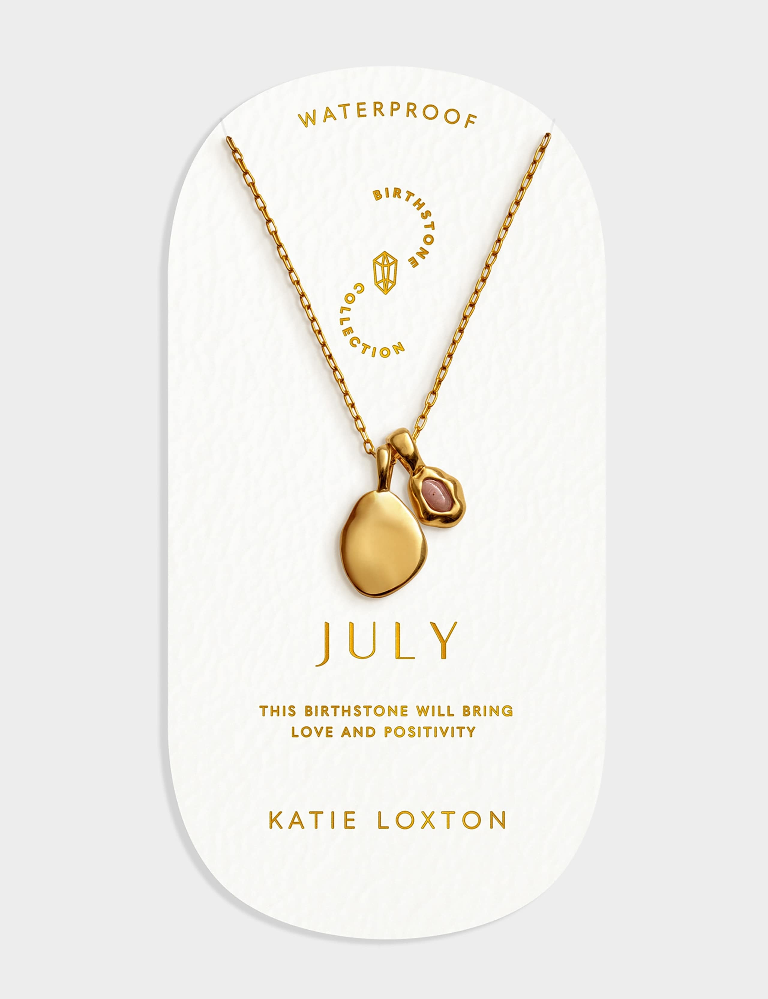 July Birthstone Sunstone Chain Necklace 6 of 6