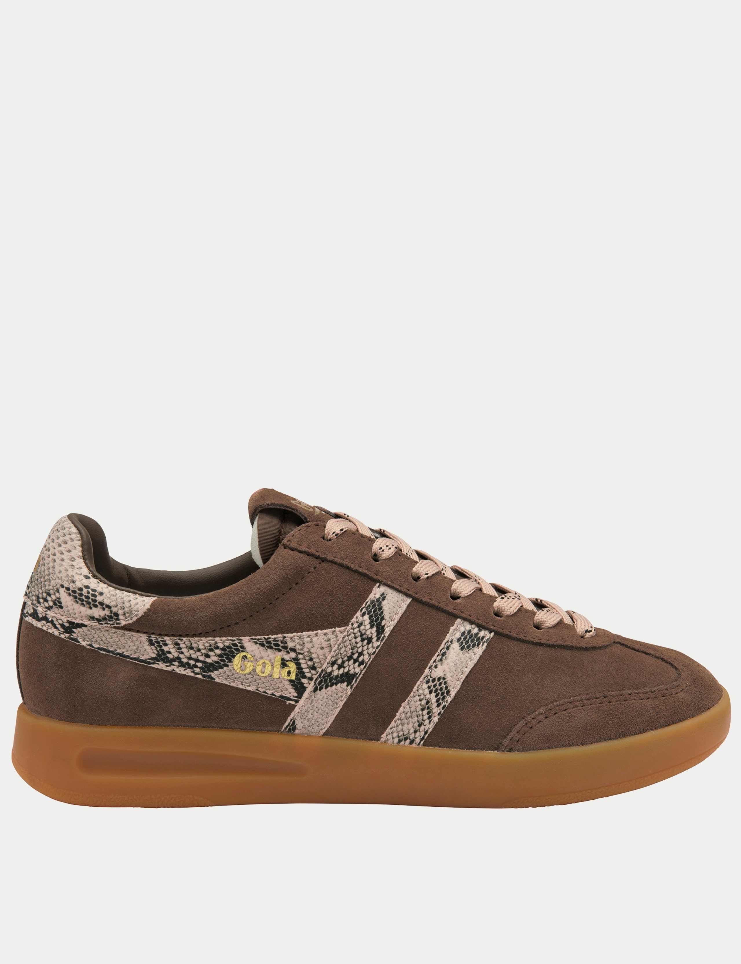 Cyclone Suede Snake Print Lace Up Trainers 1 of 5