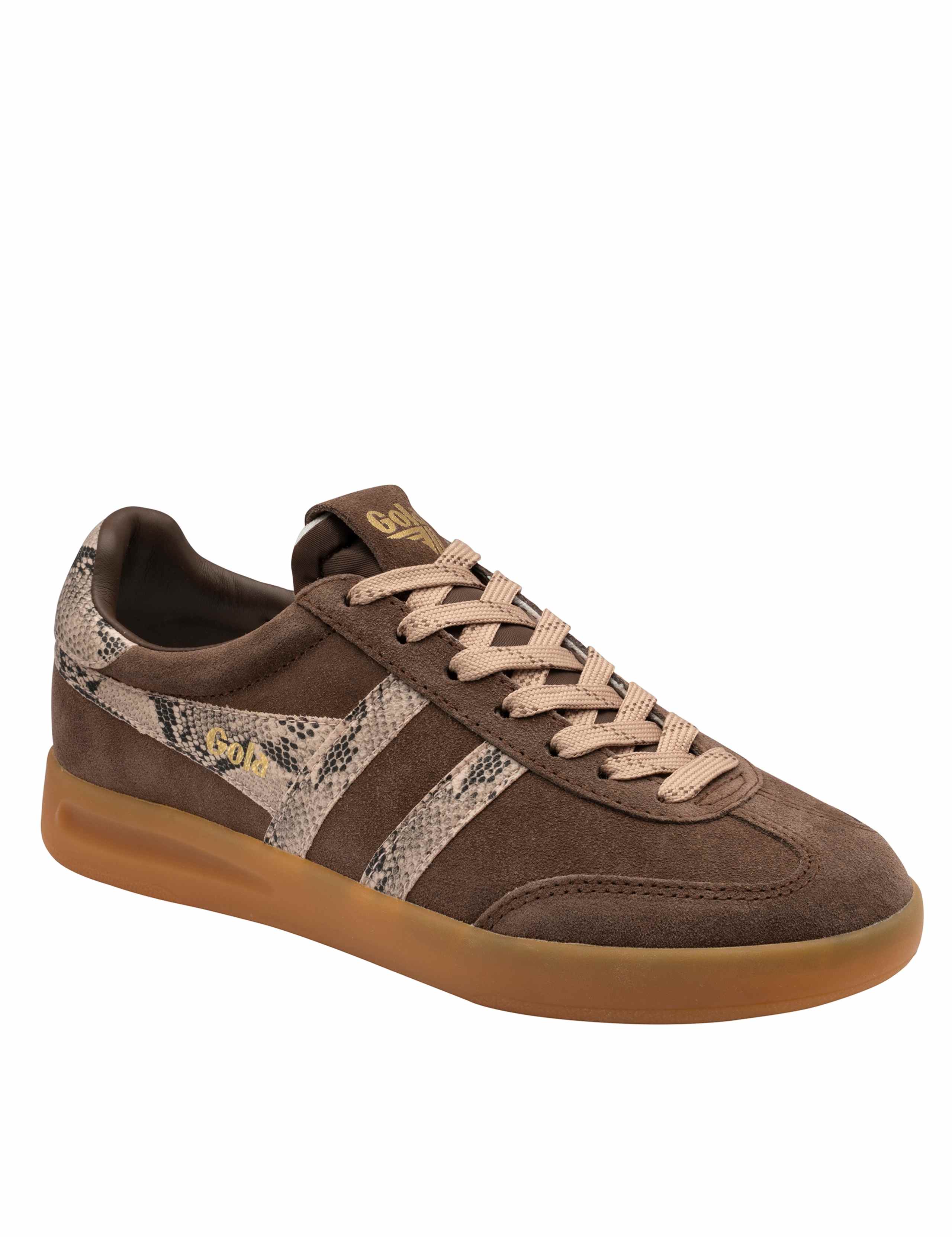 Cyclone Suede Snake Print Lace Up Trainers 2 of 5