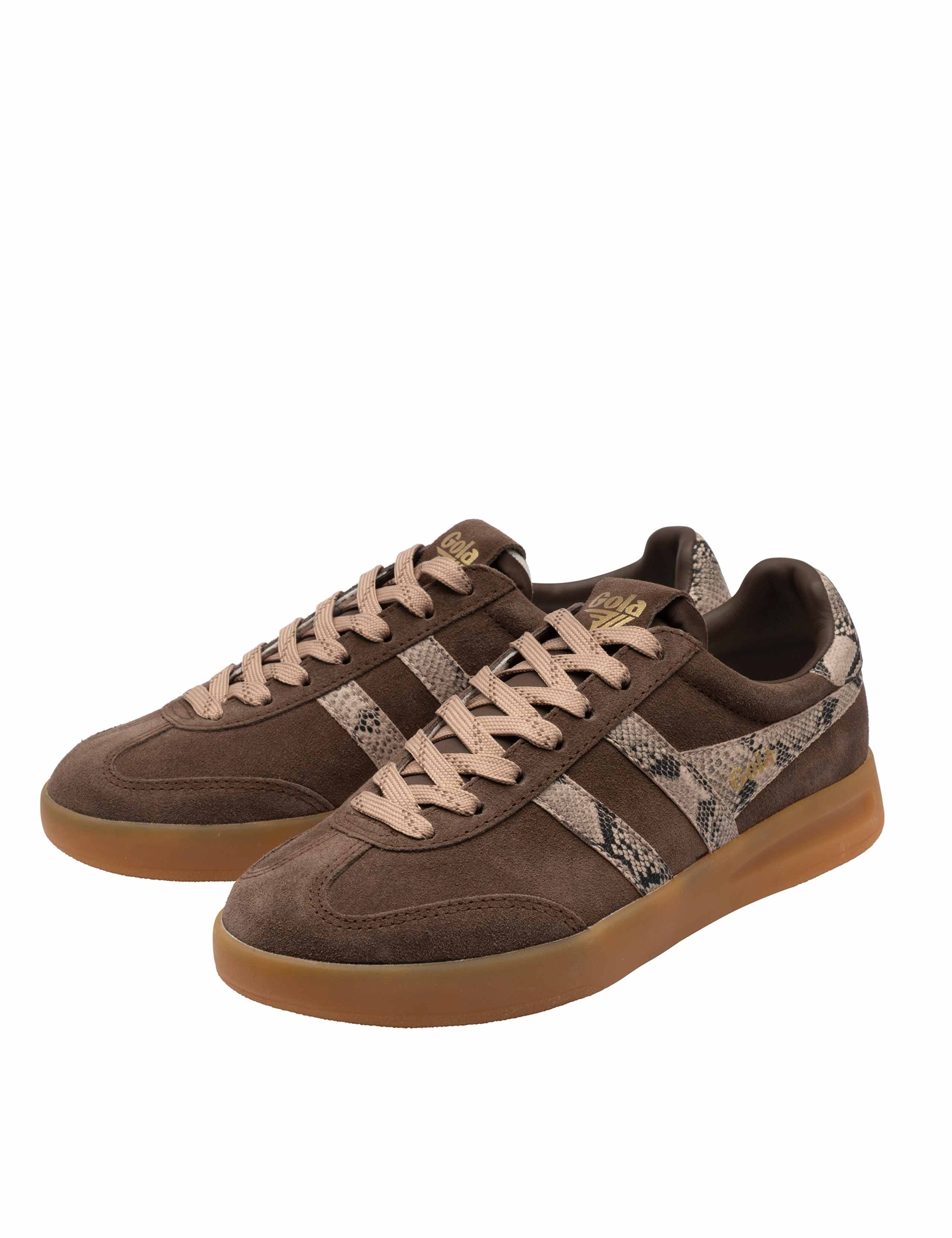 Cyclone Suede Snake Print Lace Up Trainers 3 of 5