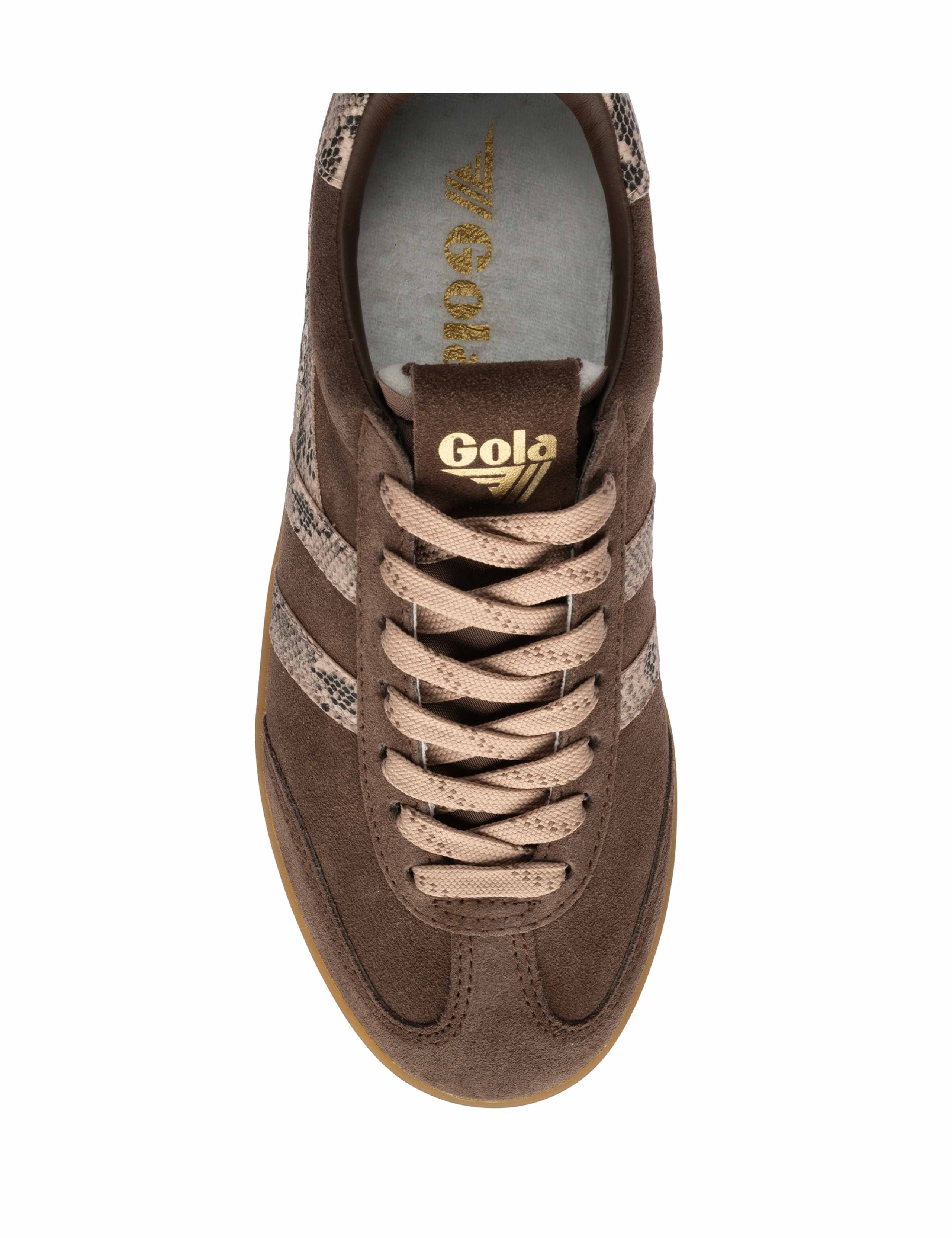 Cyclone Suede Snake Print Lace Up Trainers 4 of 5