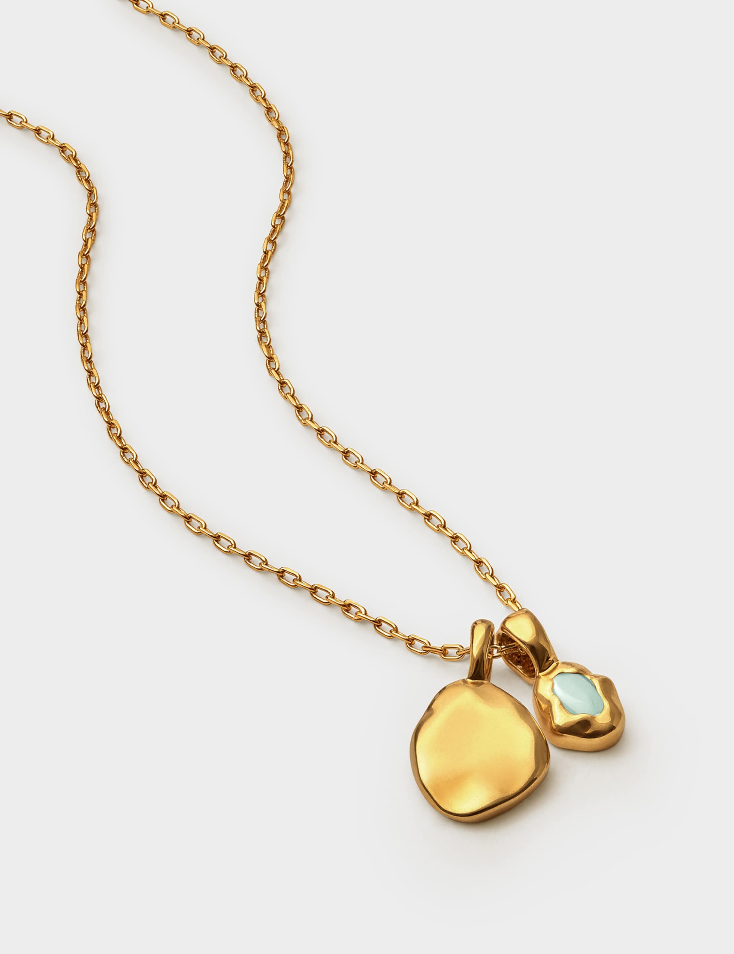 March Birthstone Aqua Crystal Necklace 3 of 6