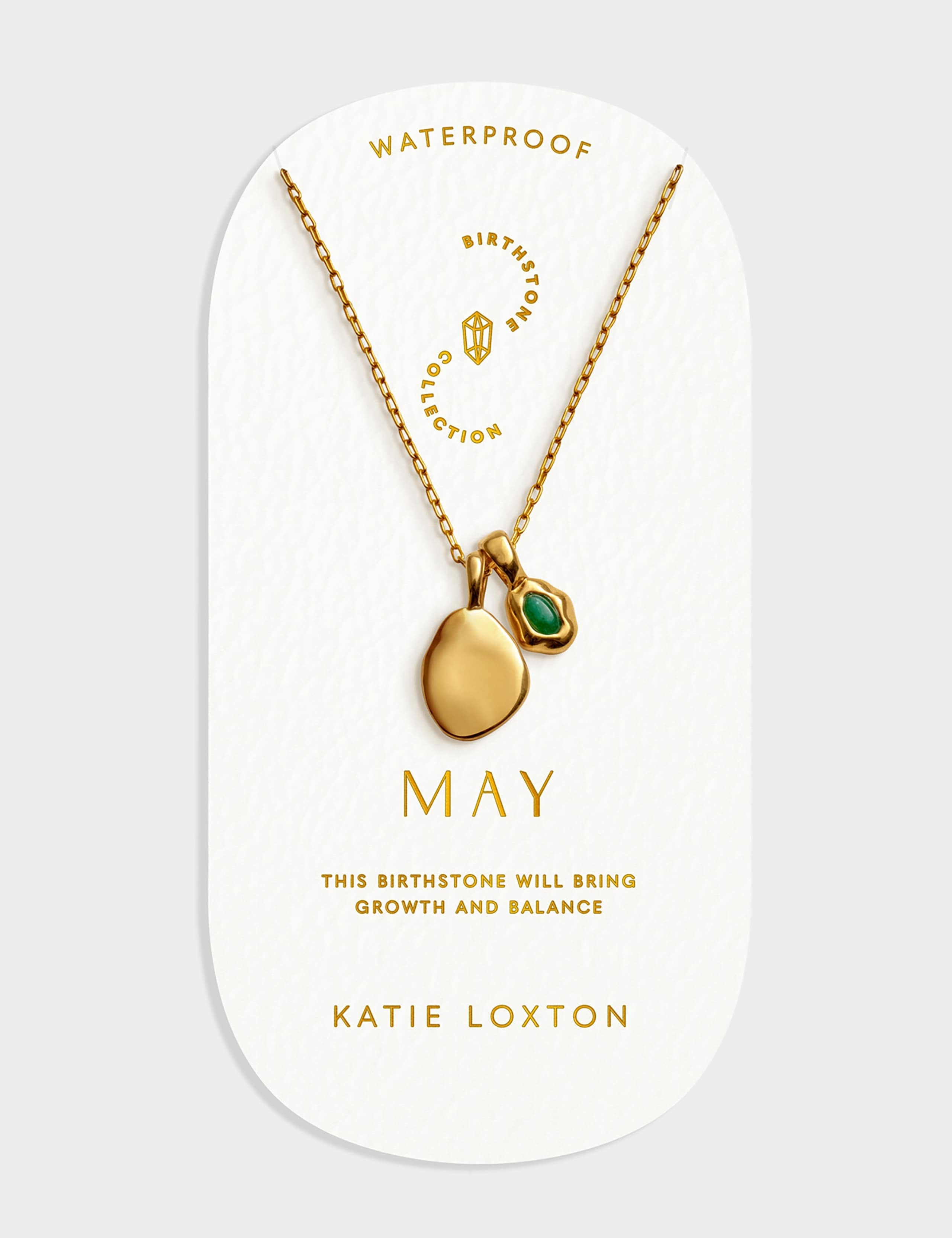Gold Plated May Birthstone Necklace 6 of 6
