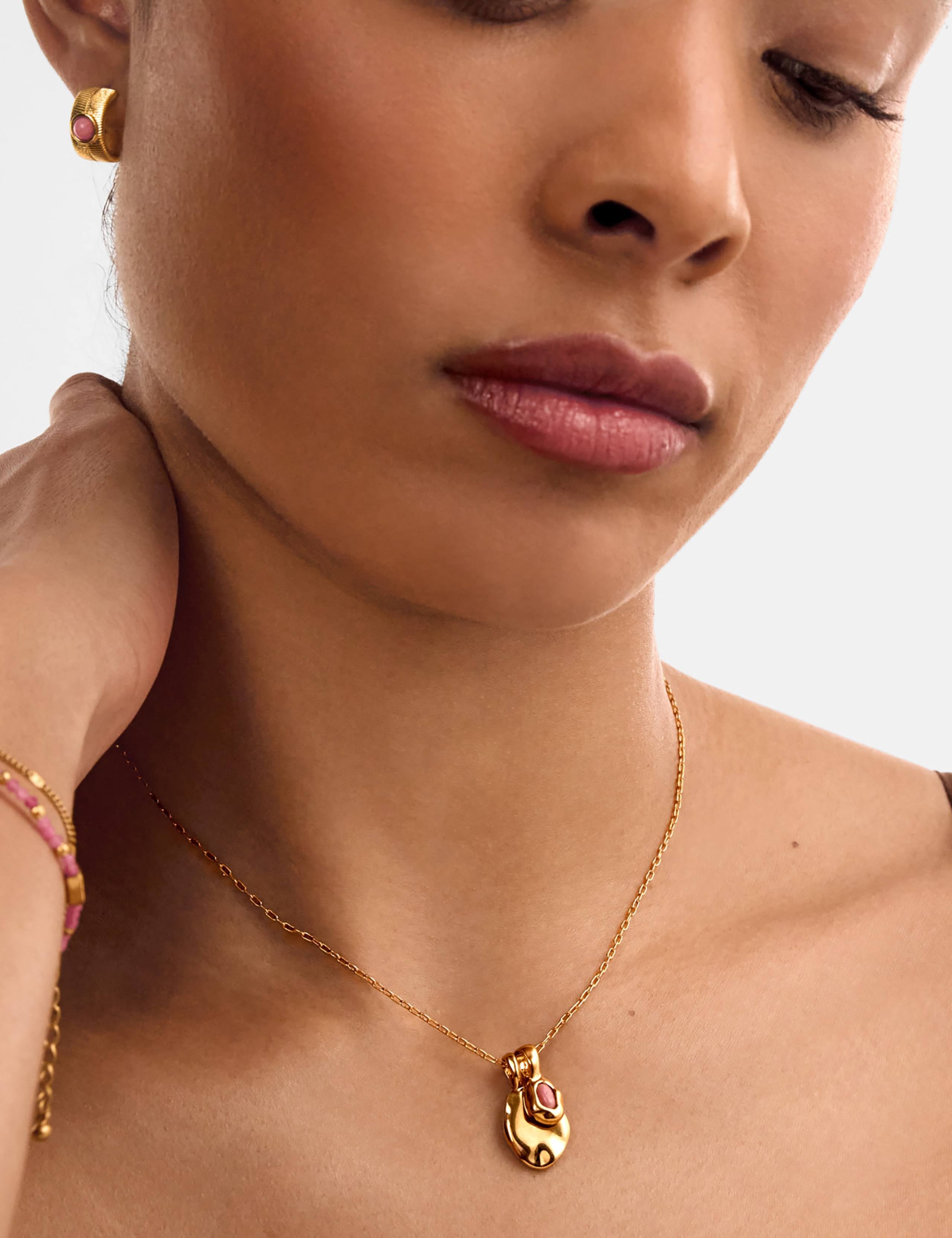 Gold Plated October Birthstone Necklace 1 of 6