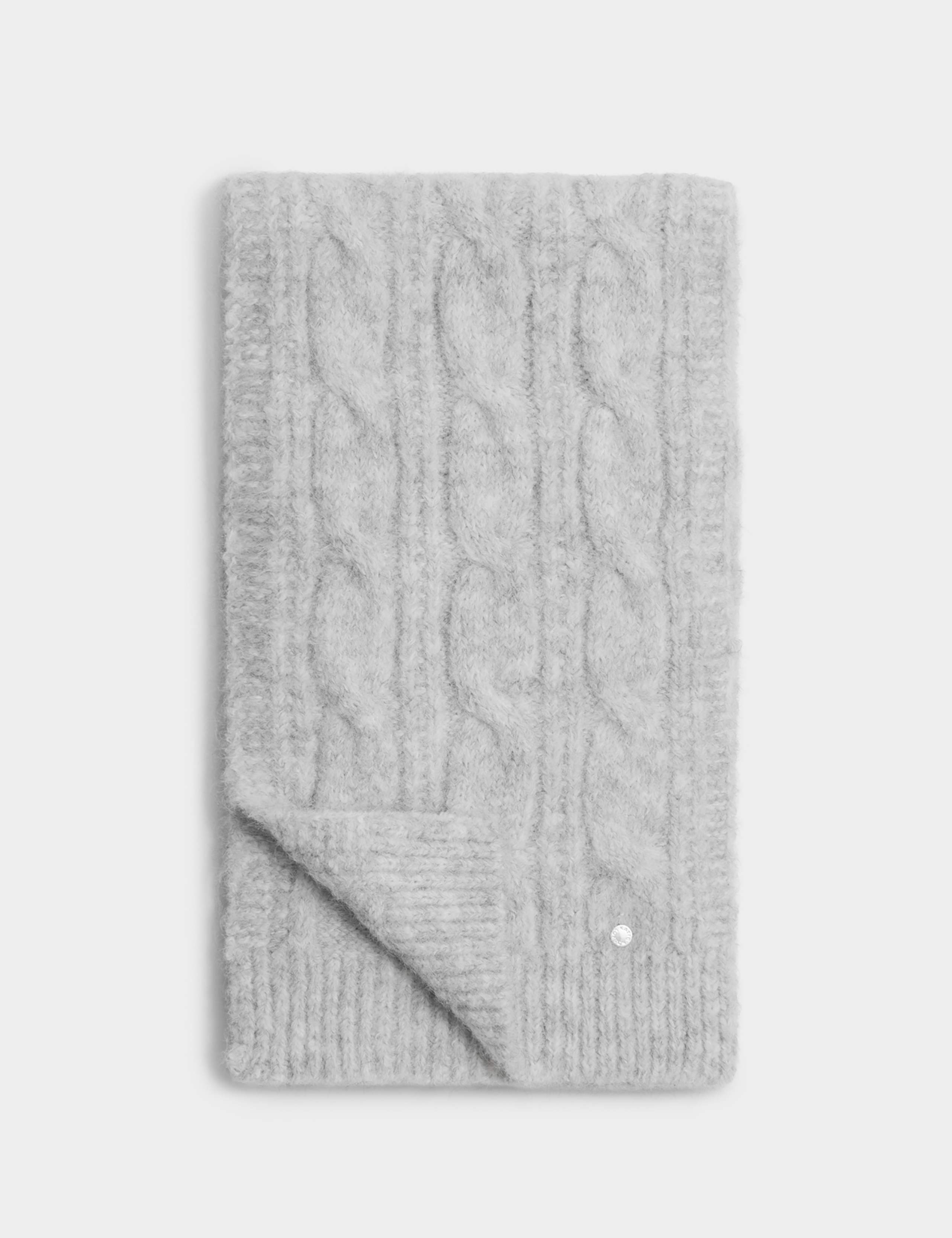 Cable Knit Scarf with Wool 3 of 5