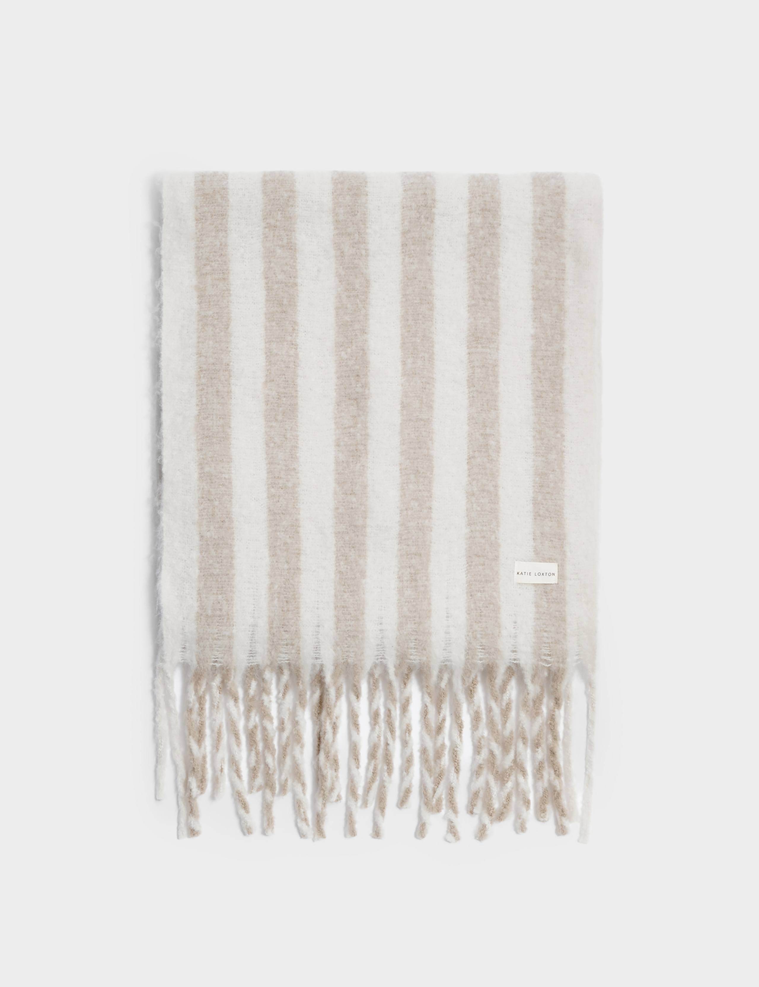Brushed Striped Tassel Scarf 3 of 5