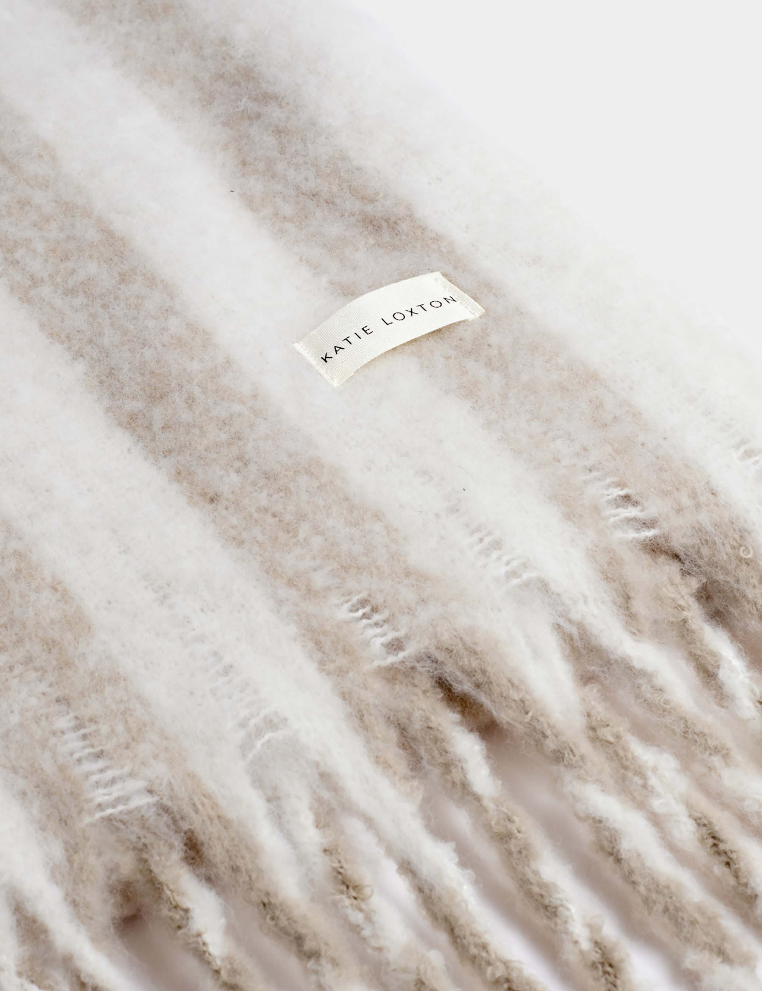 Brushed Striped Tassel Scarf 5 of 5