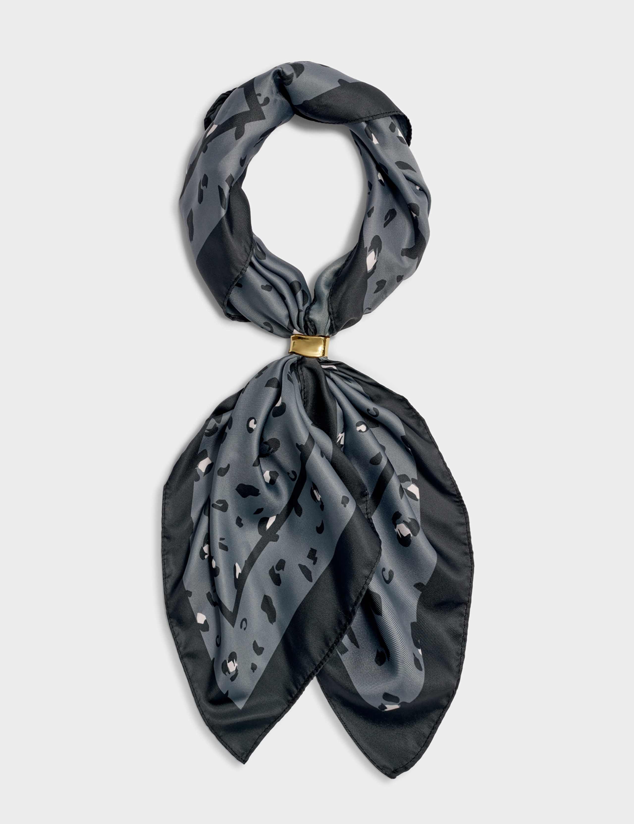 Satin Leopard Print Multiway Scarf 2 of 4