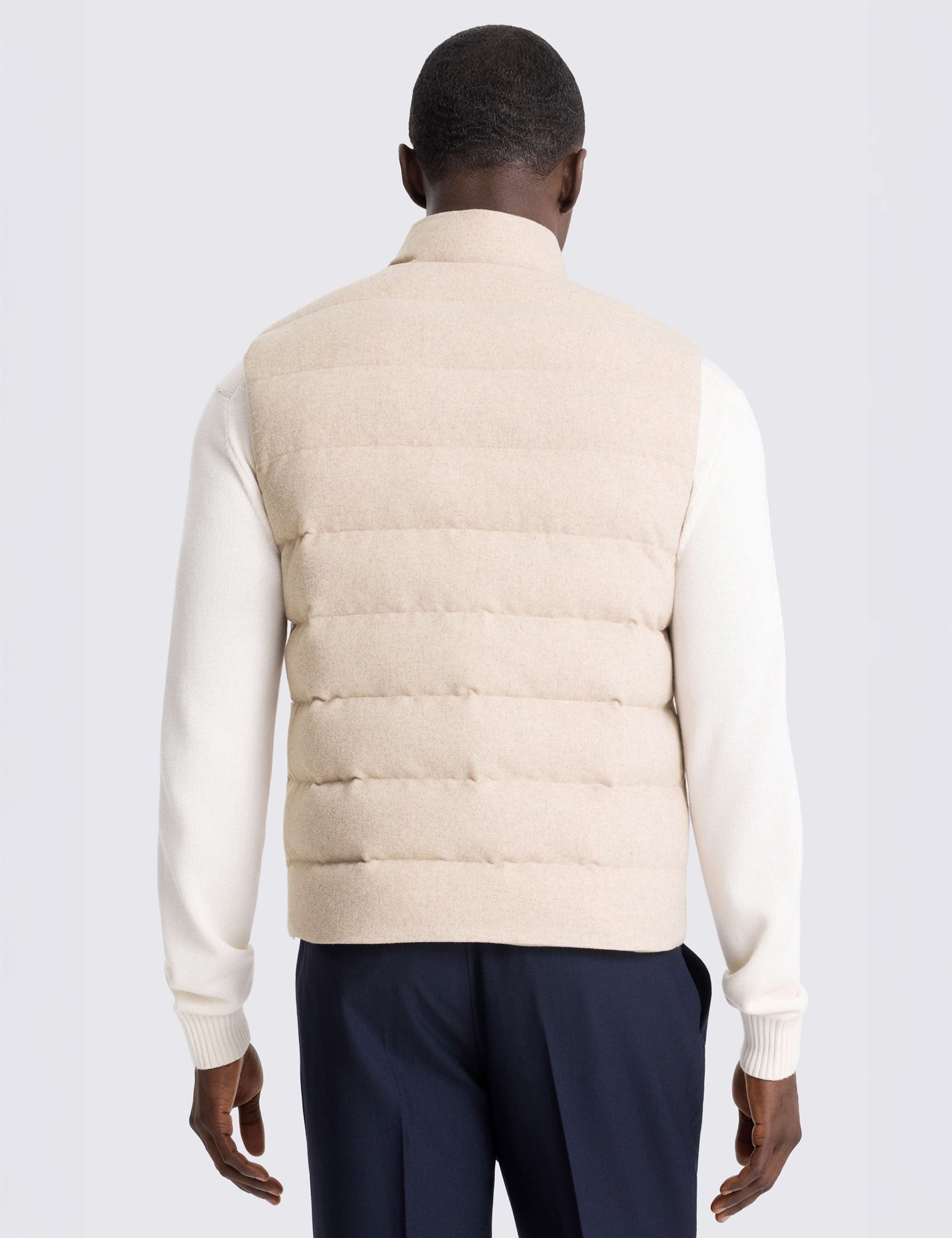 Flannel Padded Funnel Neck Zip Up Gilet 3 of 5