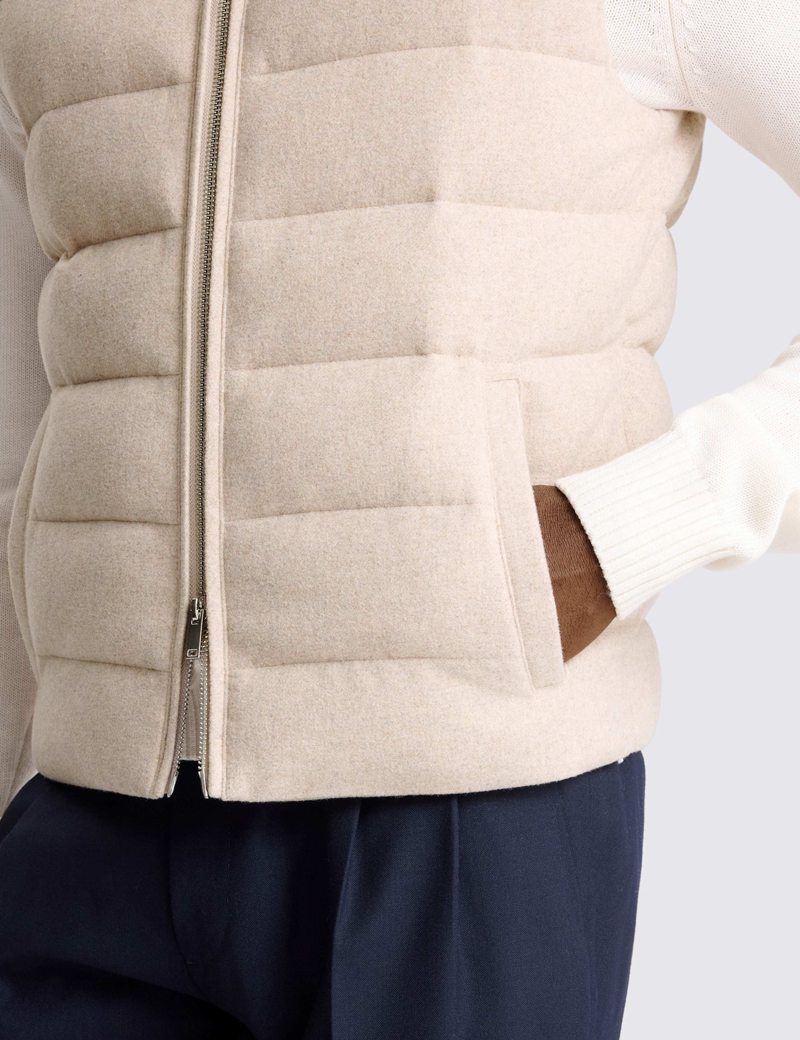 Flannel Padded Funnel Neck Zip Up Gilet 5 of 5