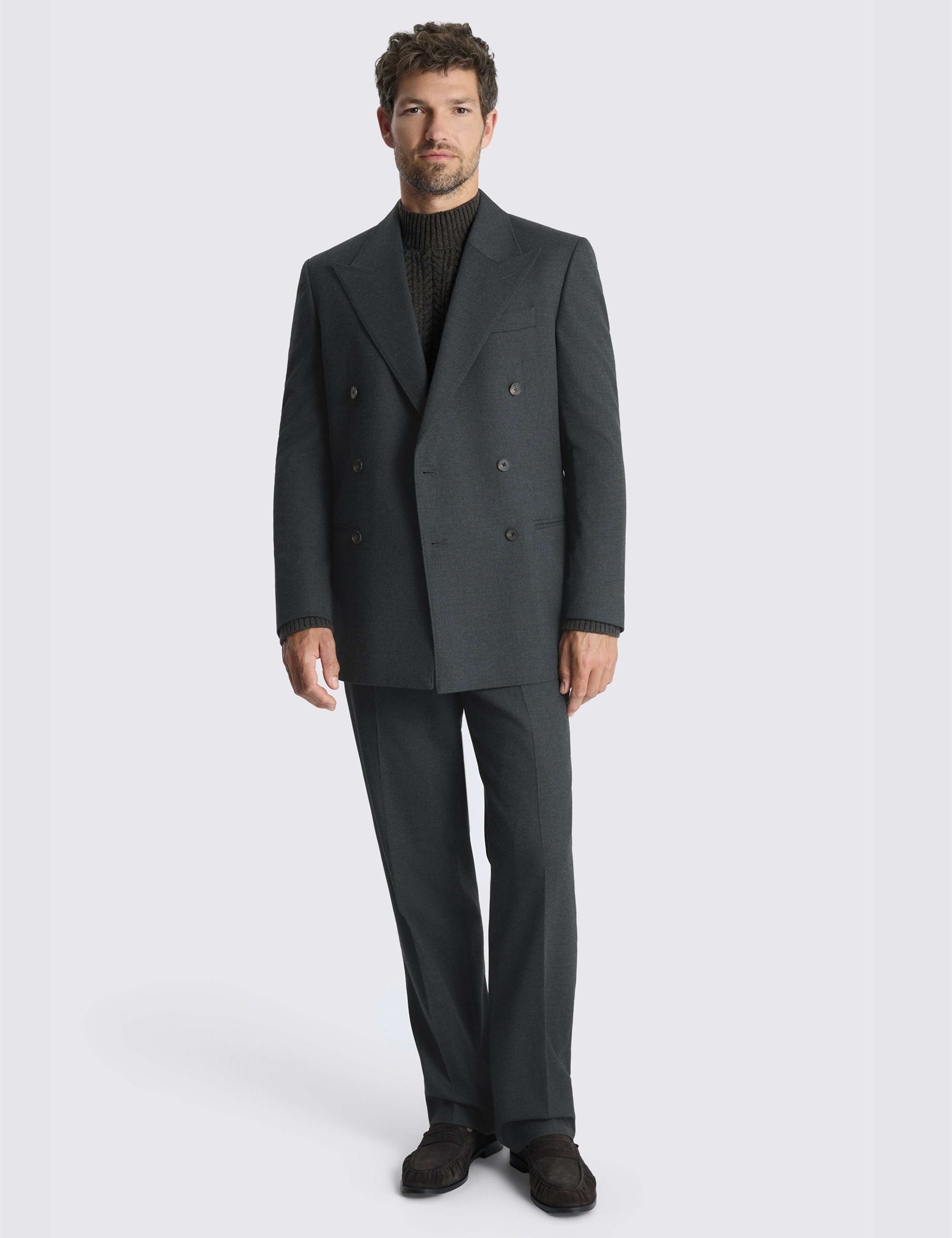 Relaxed Fit Flannel Stretch Suit Jacket 2 of 4