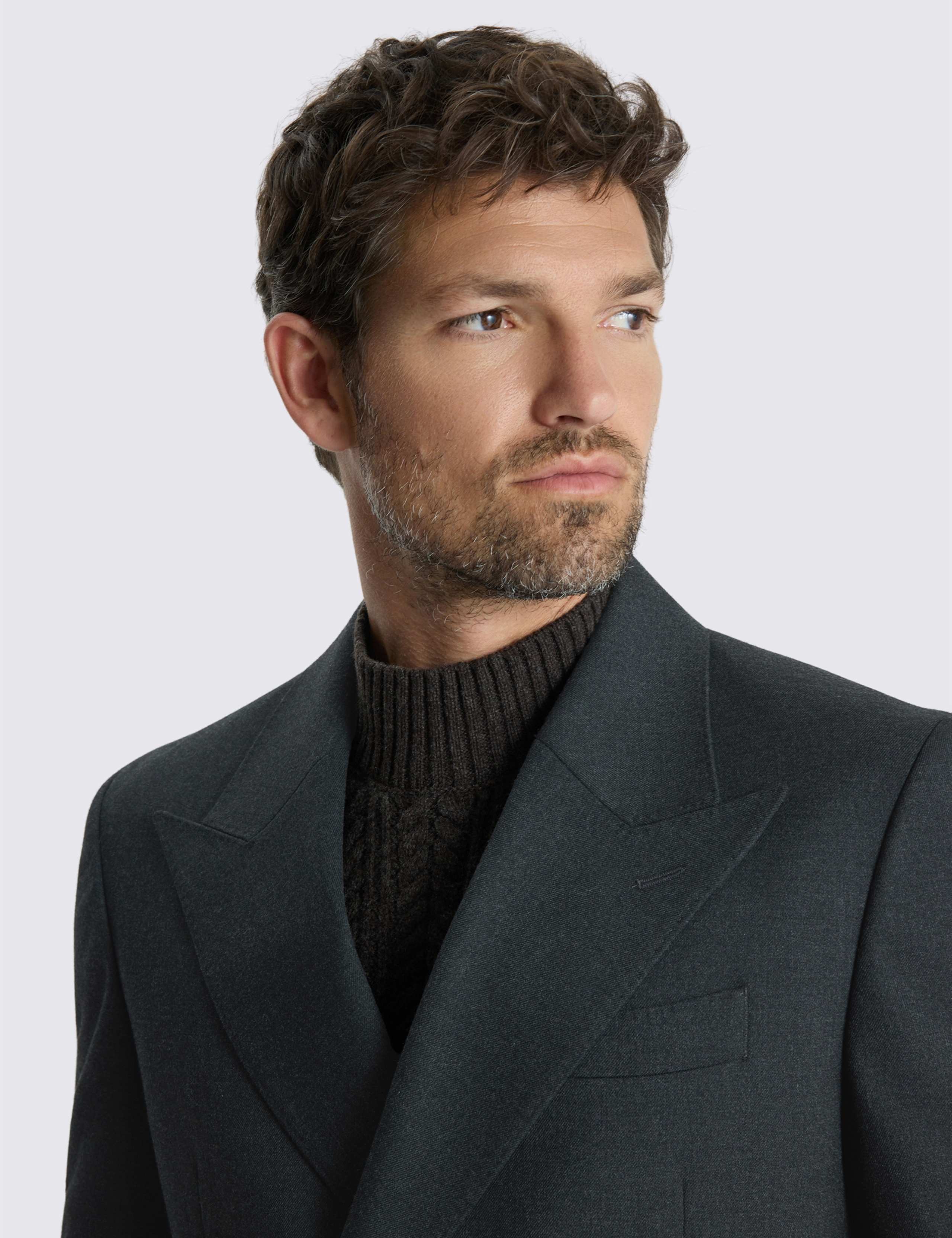 Relaxed Fit Flannel Stretch Suit Jacket 4 of 4