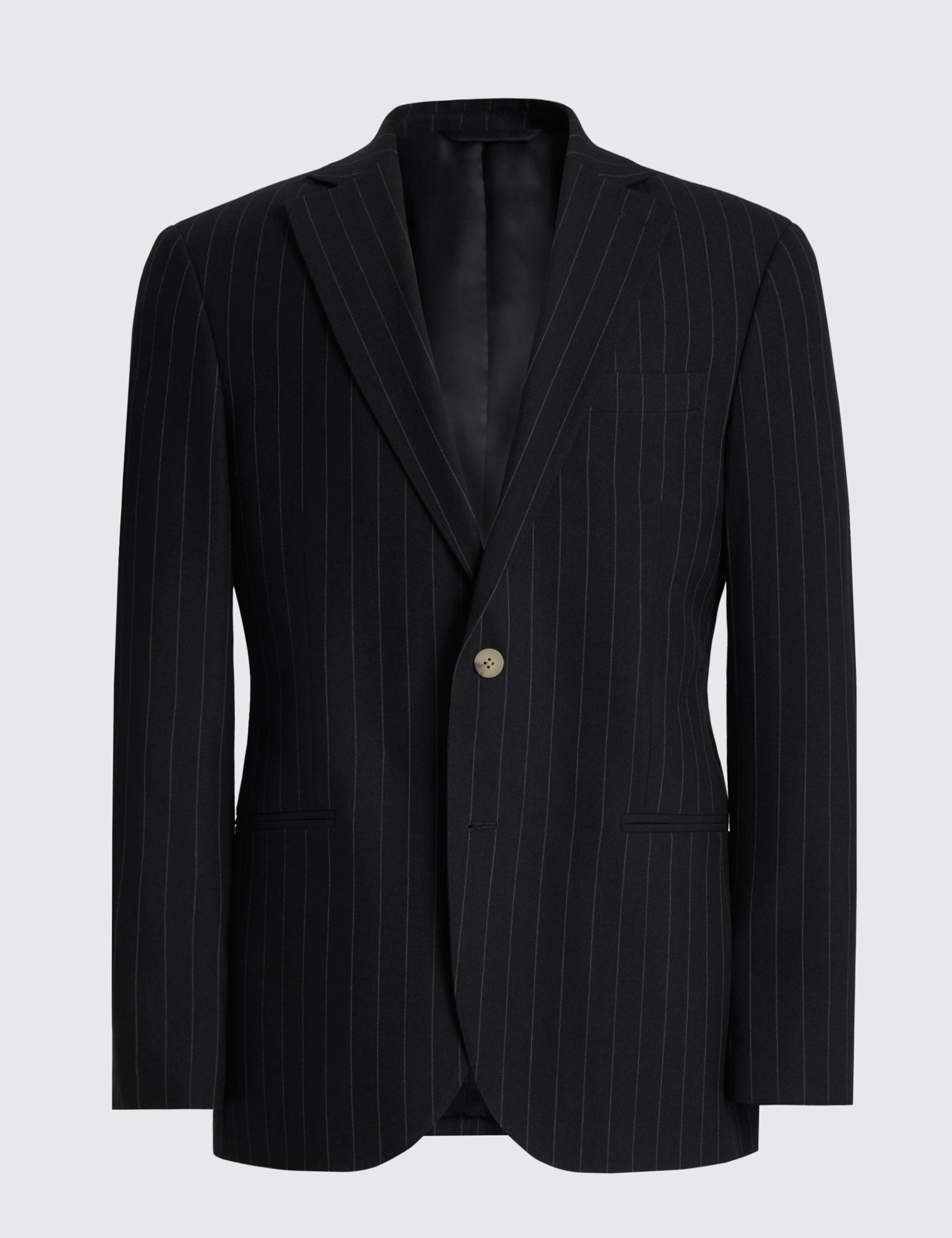 Tailored Fit Striped Stretch Suit Jacket 6 of 7