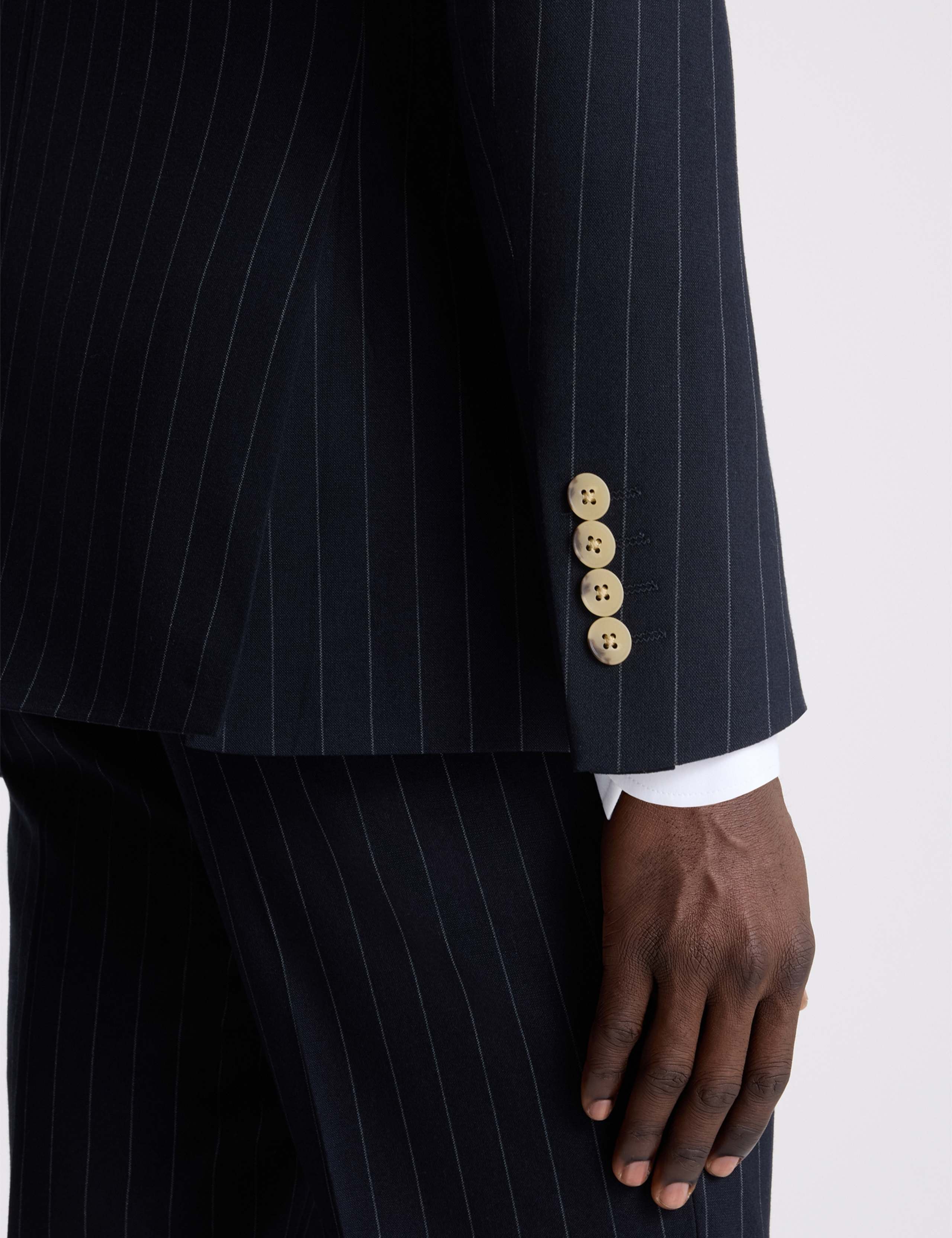 Tailored Fit Striped Stretch Suit Jacket 7 of 7