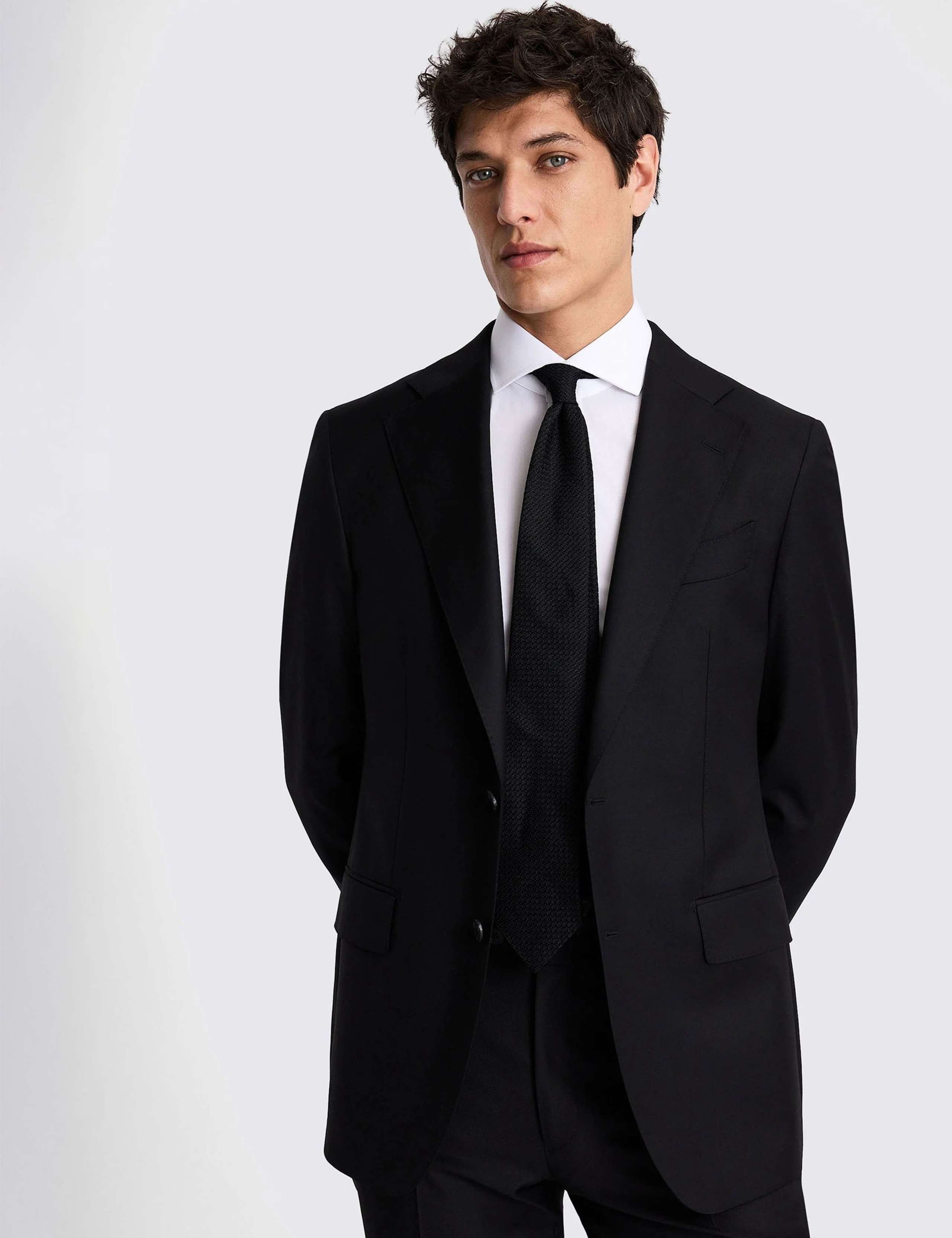 Tailored Fit Italian Wool Twill Suit Jacket 1 of 6