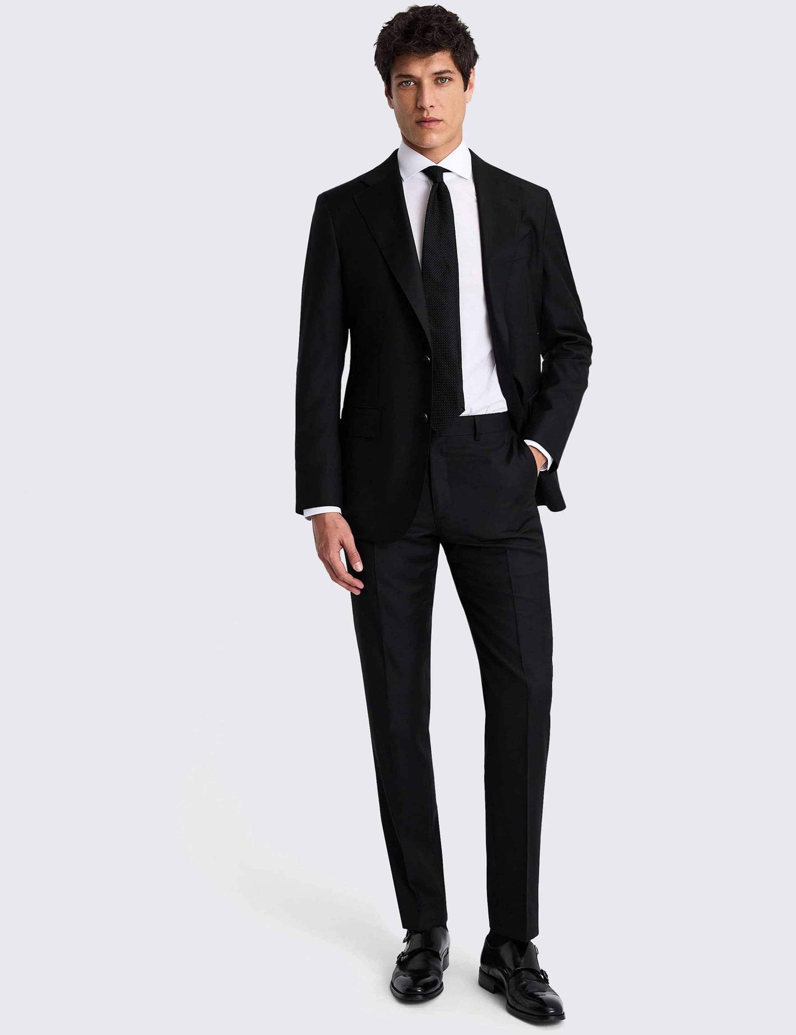 Tailored Fit Italian Wool Twill Suit Jacket 4 of 6