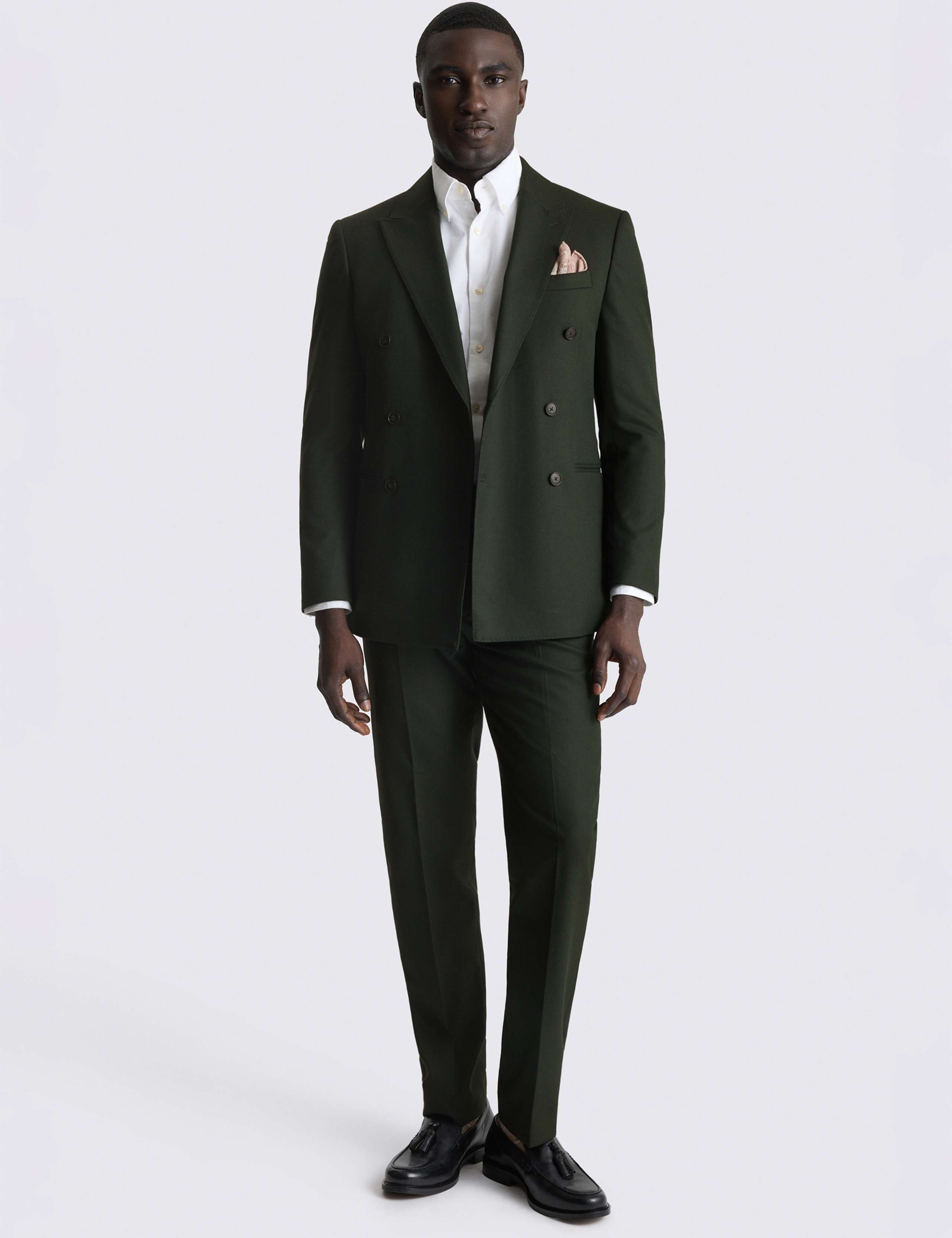 Slim Fit Double Breasted Suit Jacket 2 of 5