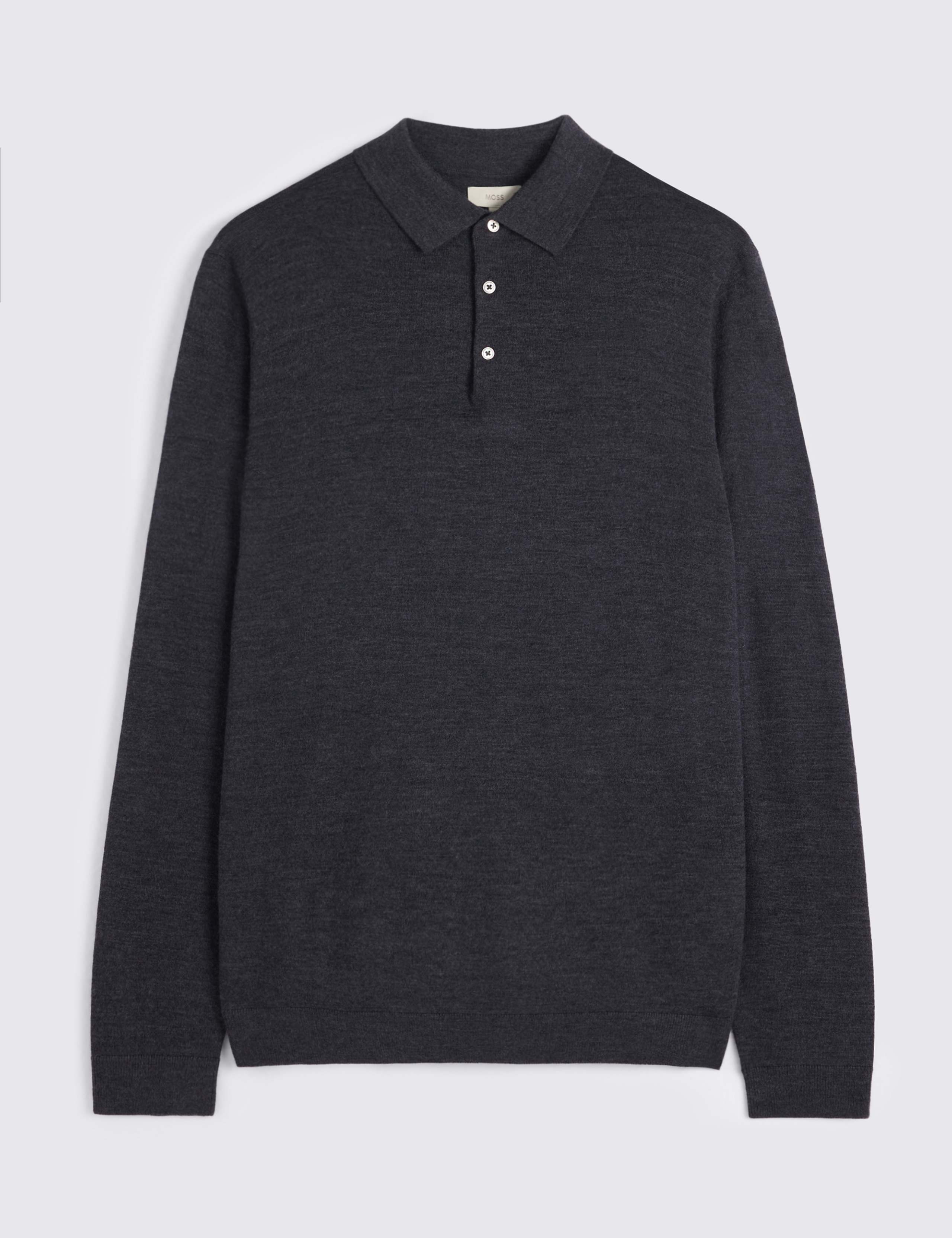 Merino Wool Rich Knitted Polo Shirt 3 of 4