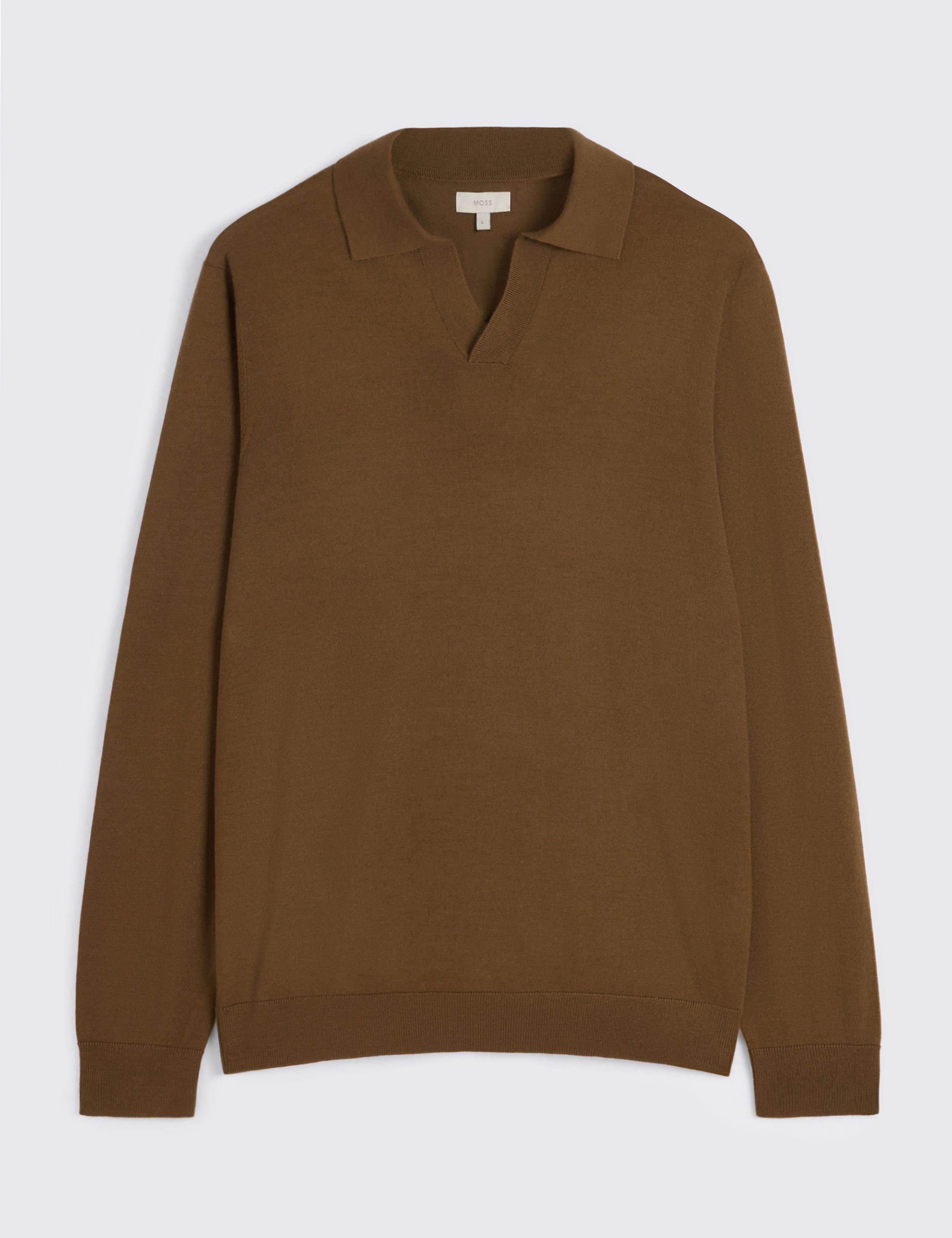 Merino Wool Rich Knitted Polo Shirt 2 of 3