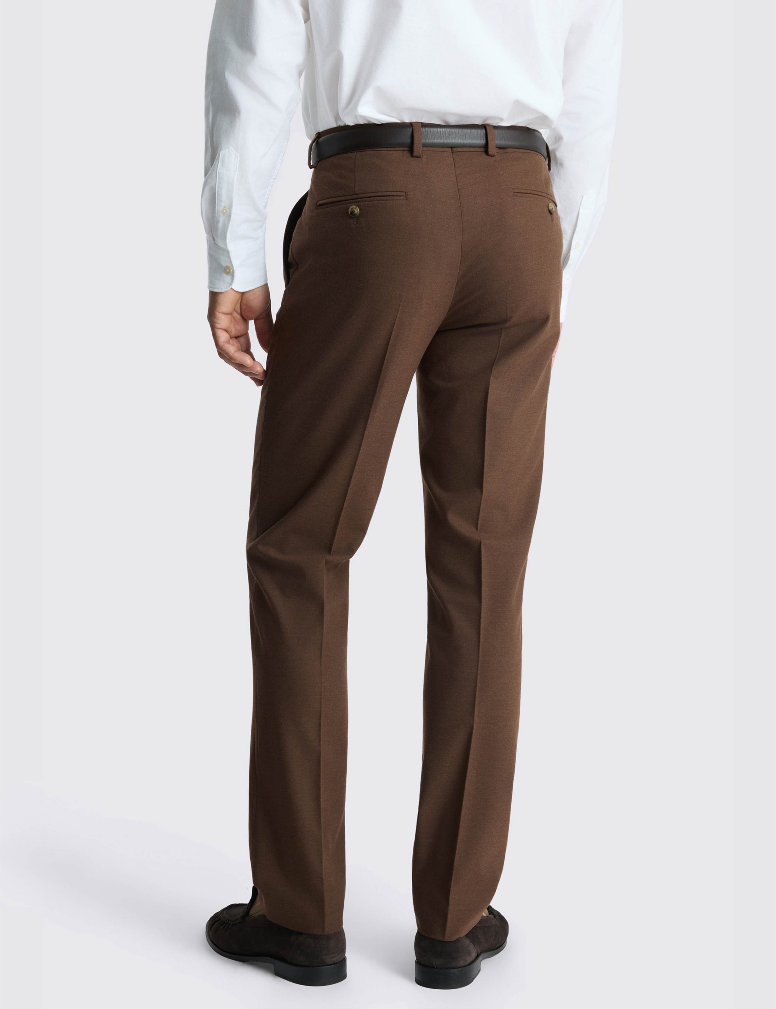 Slim Fit Flannel Stretch Suit Trousers 3 of 3