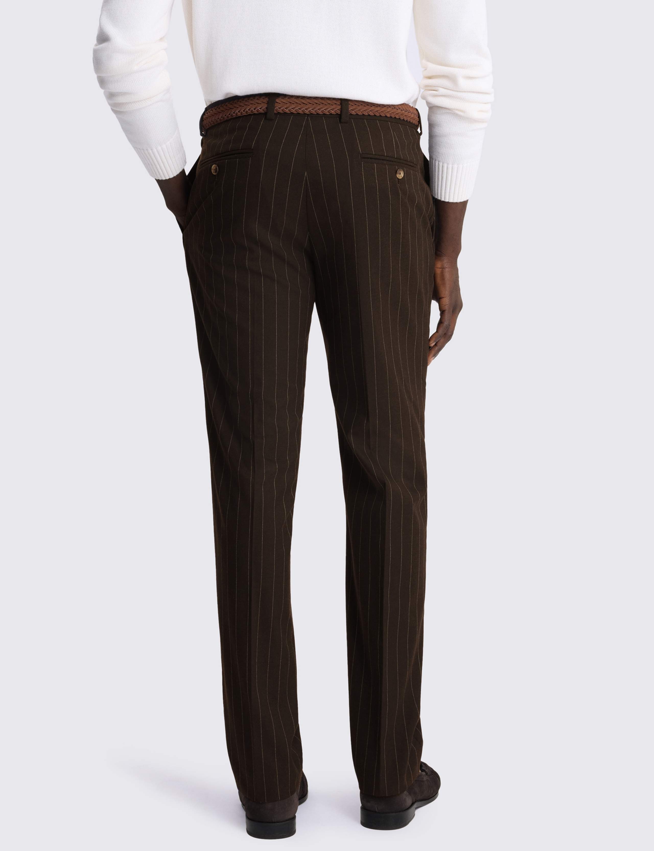 Slim Fit Striped Stretch Suit Trousers 3 of 3