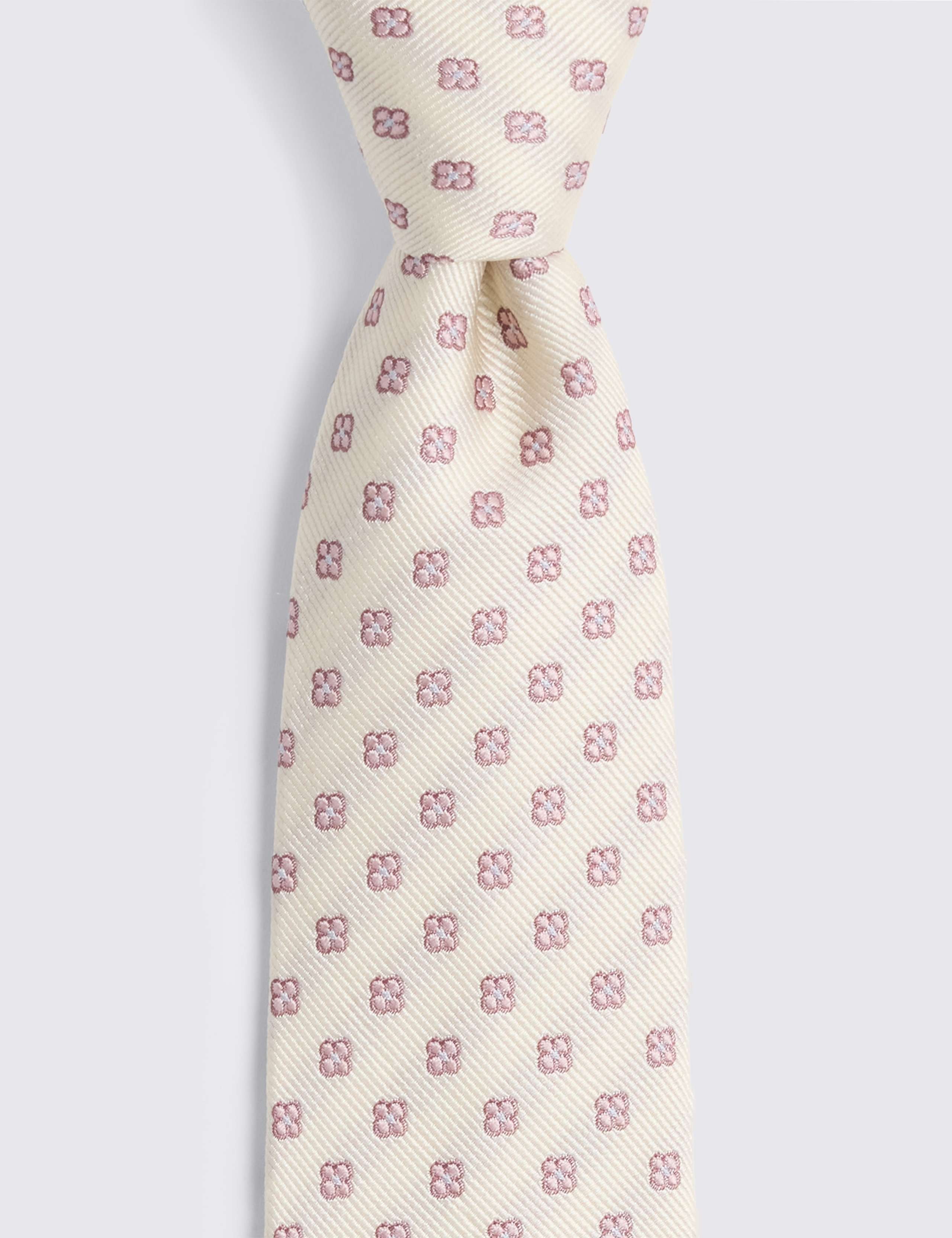 Floral Geometric Pure Silk Tie 2 of 2