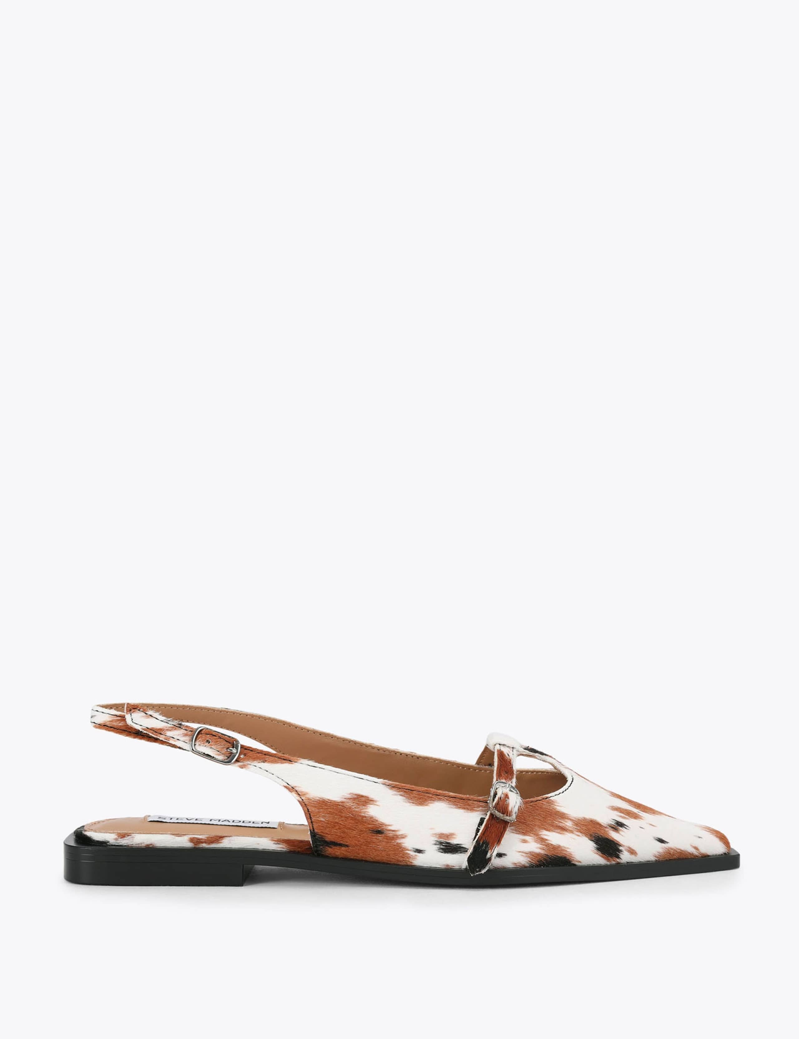 Suede Animal Print Flat Slingback Shoes 1 of 4