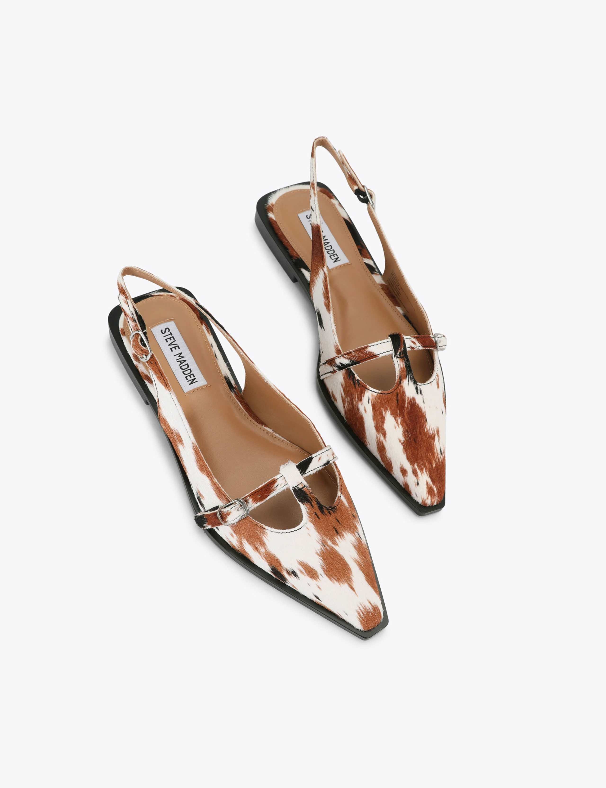 Suede Animal Print Flat Slingback Shoes 2 of 4