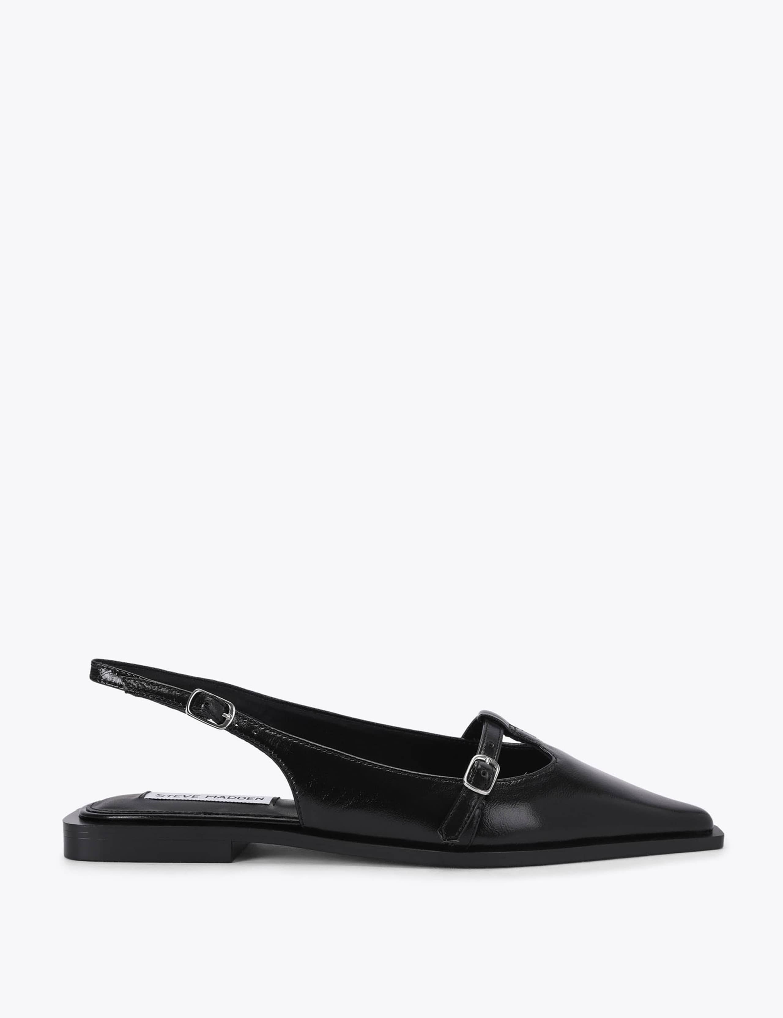 Leather Flat Pointed Slingback Shoes 1 of 4