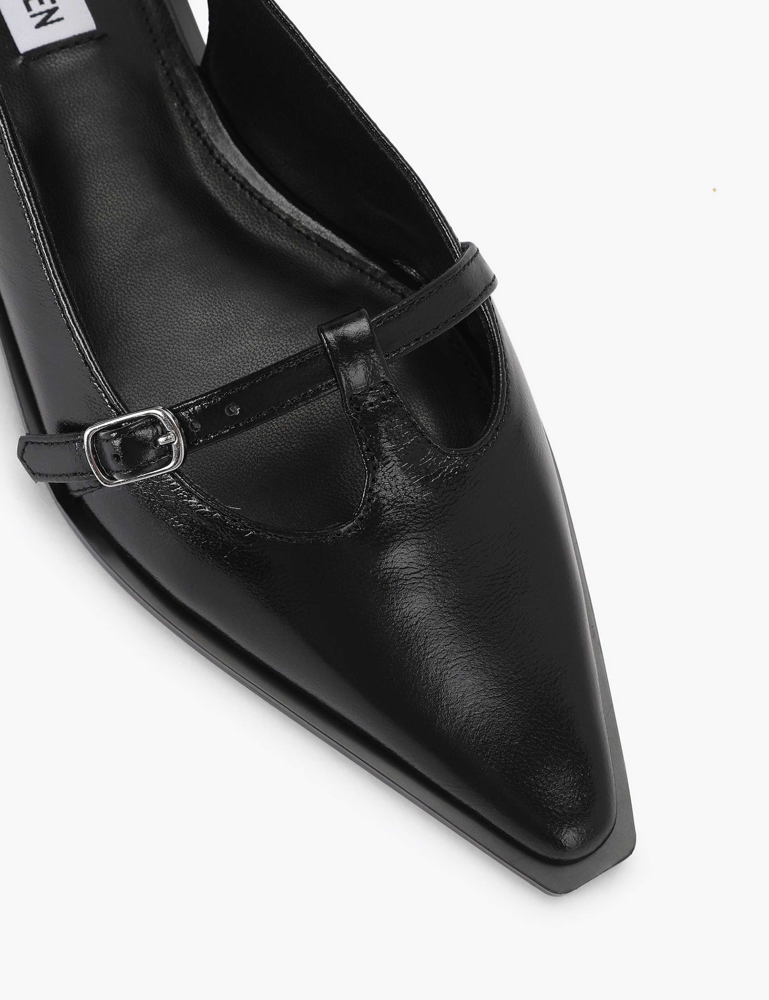 Leather Flat Pointed Slingback Shoes 3 of 4