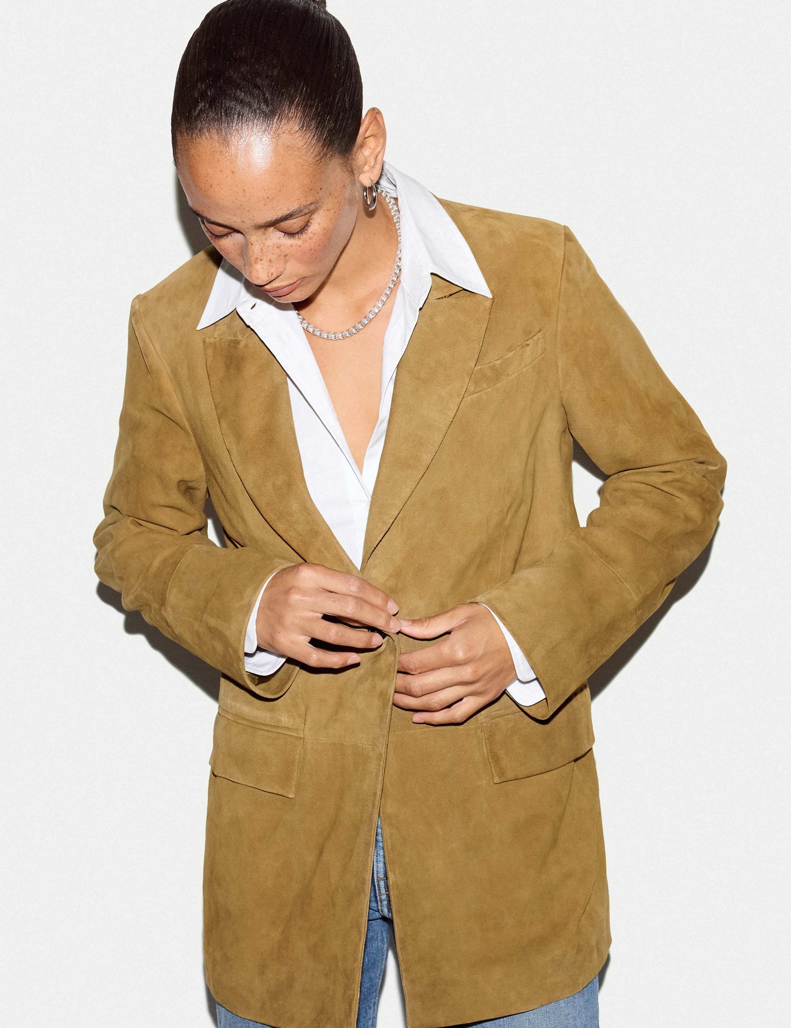 Suede Tailored Jacket 5 of 5