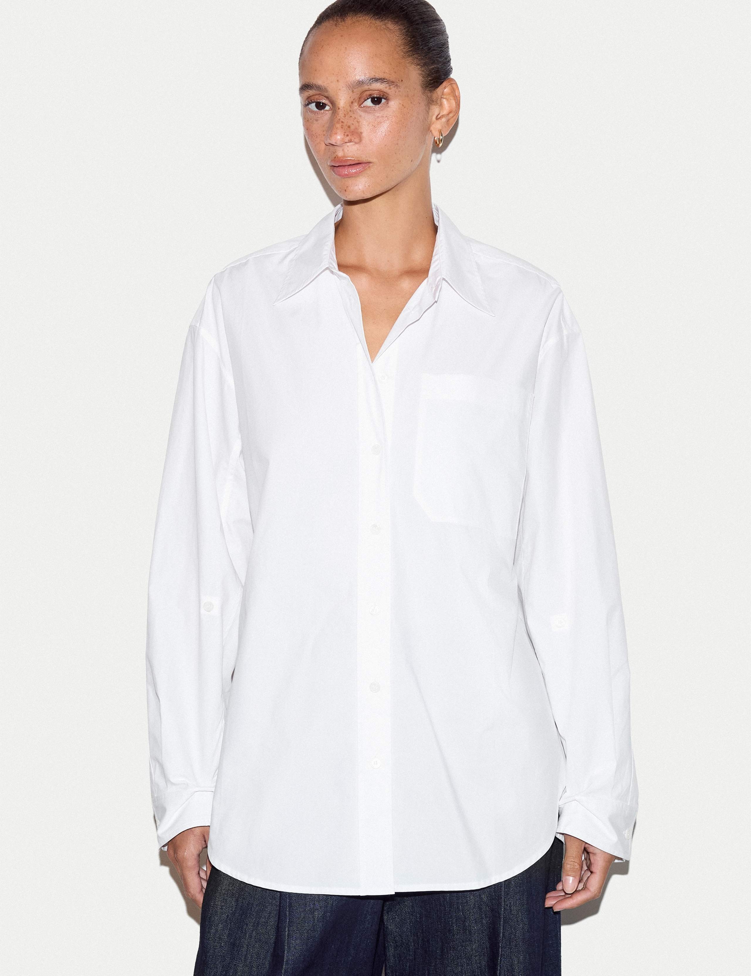 Pure Cotton Oversized Collared Shirt 1 of 6