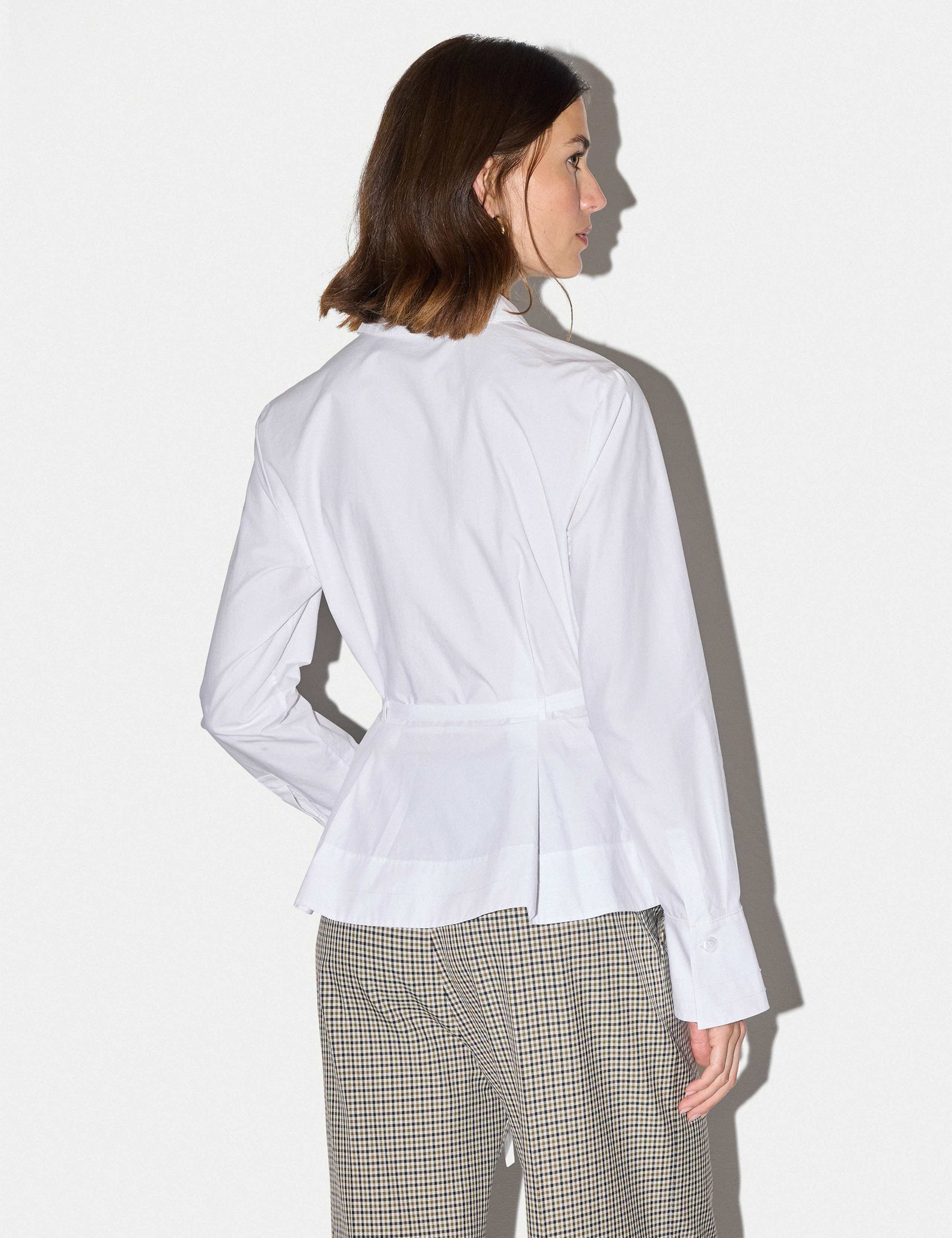 Pure Cotton Collared Peplum Shirt 4 of 7
