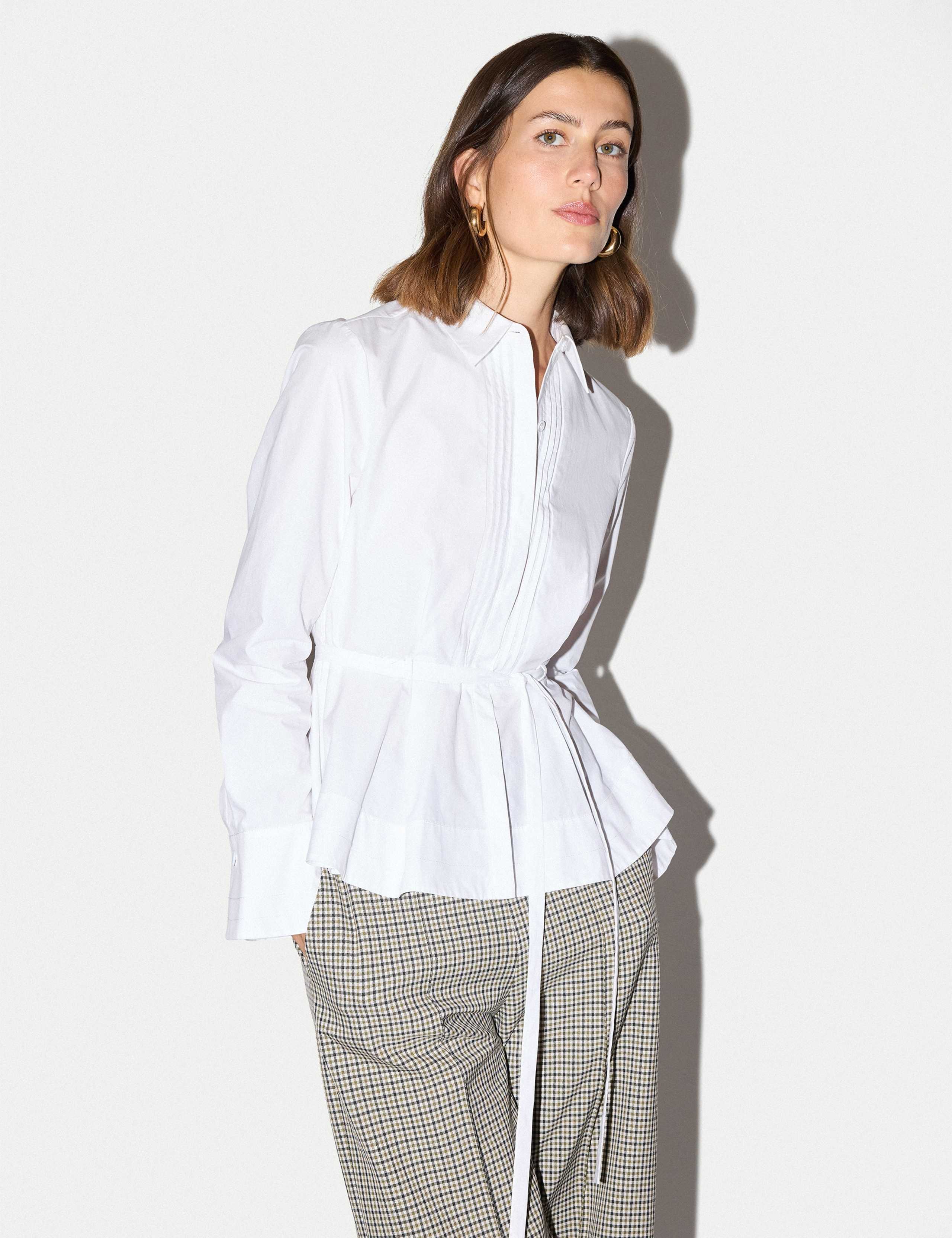 Pure Cotton Collared Peplum Shirt 5 of 7